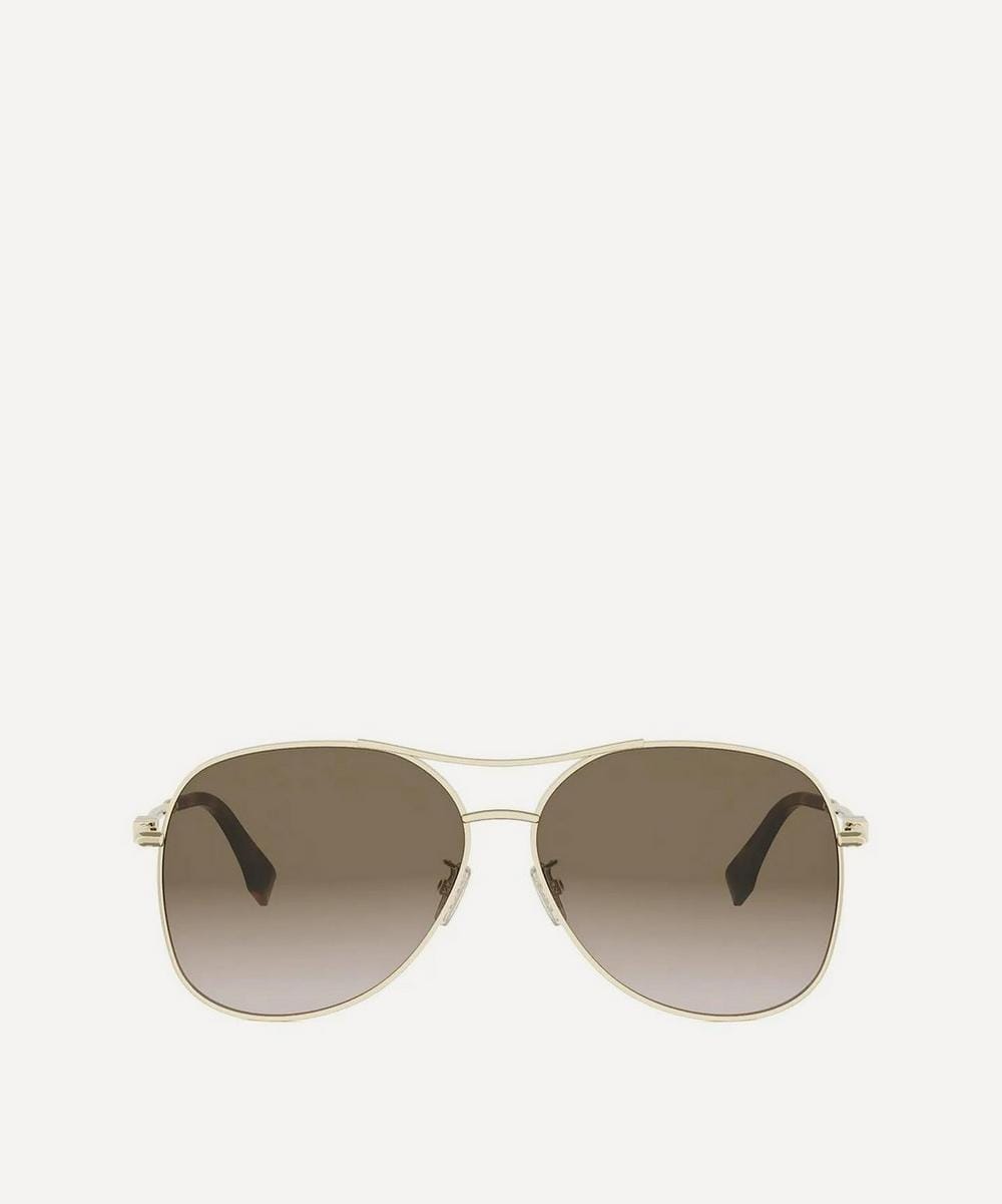 Fendigraphy Yellow Pilot Sunglasses