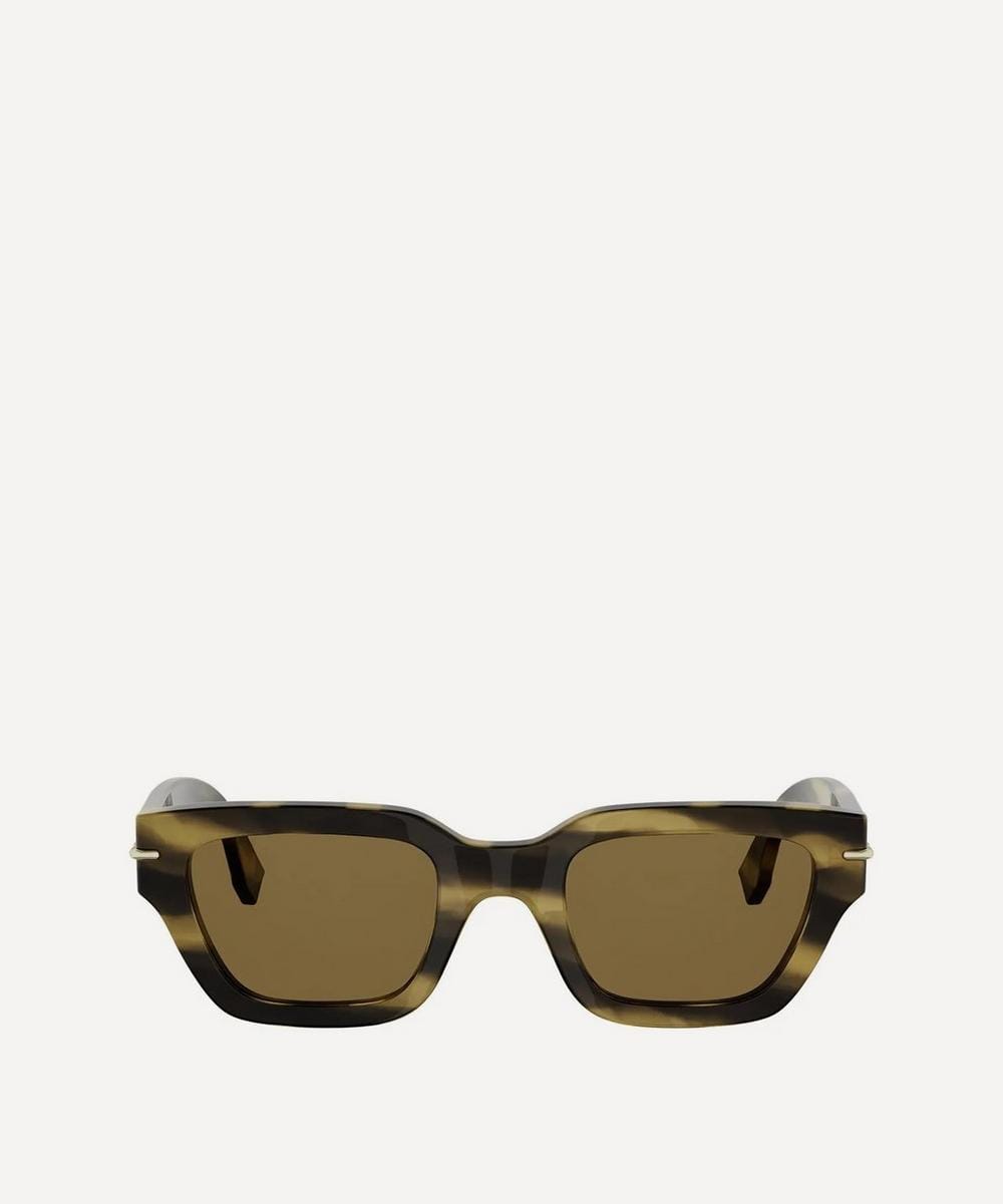 Fendi Selleria Brown Rectangular Sunglasses