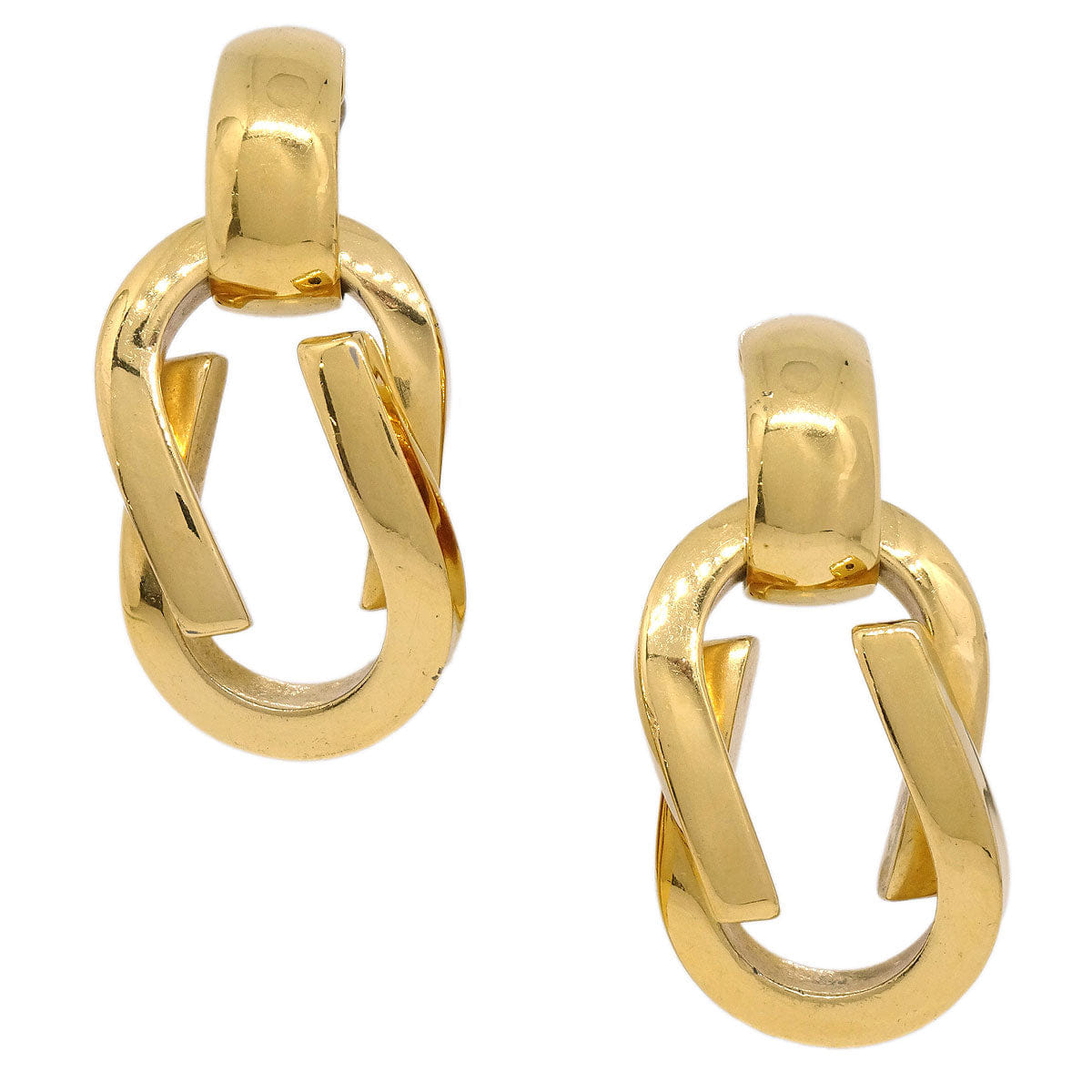 Gucci Dangle Clip - On Earrings Gold 1991