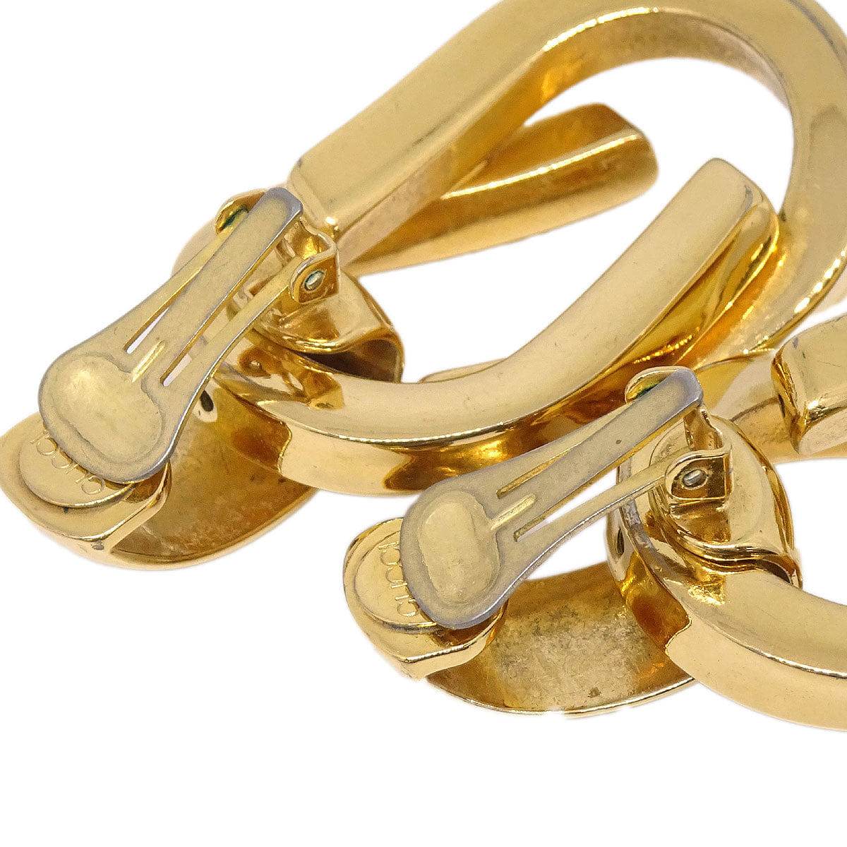Gucci Dangle Clip - On Earrings Gold 1991