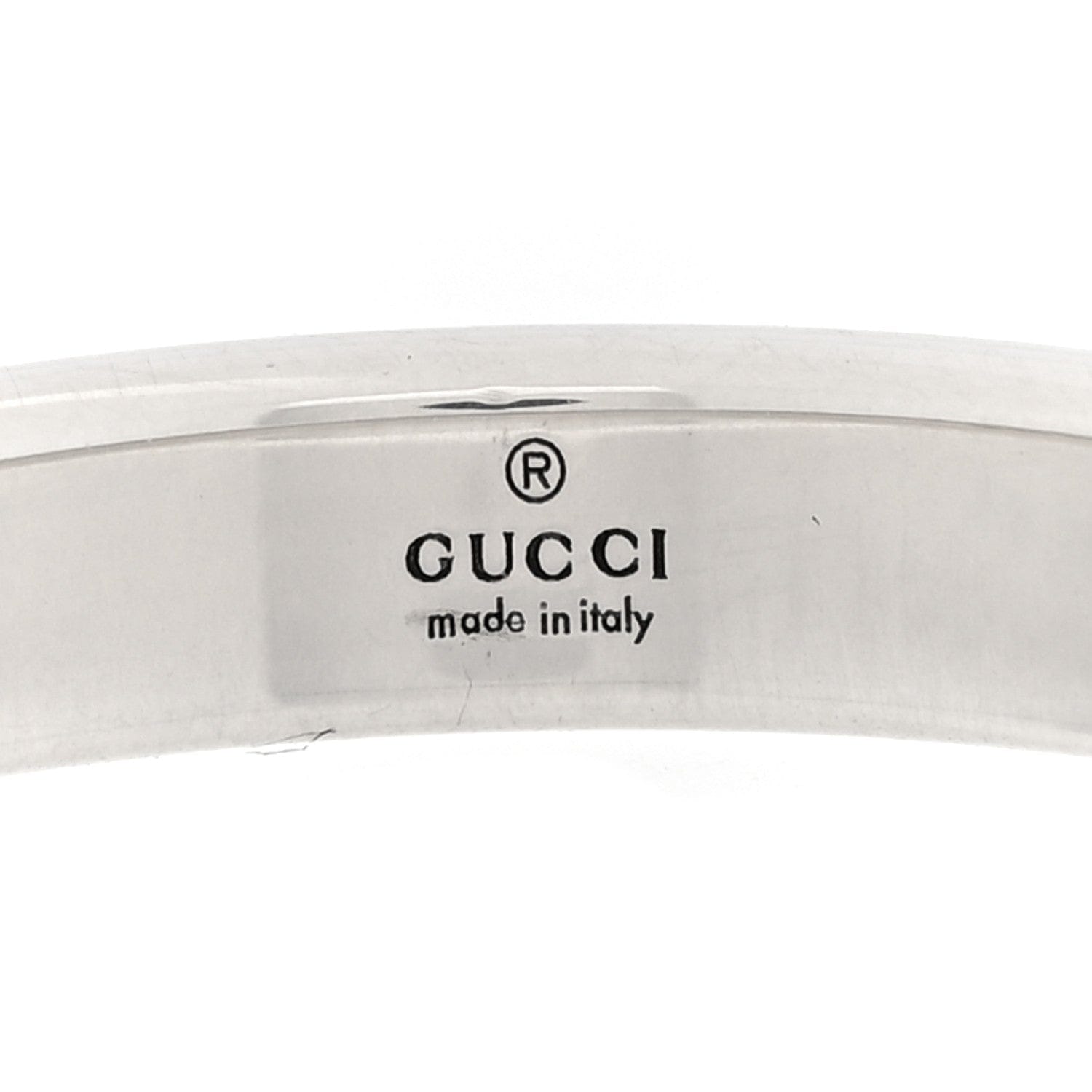Gucci Sterling Silver Signature GG Narrow Band Ring 63 10.25