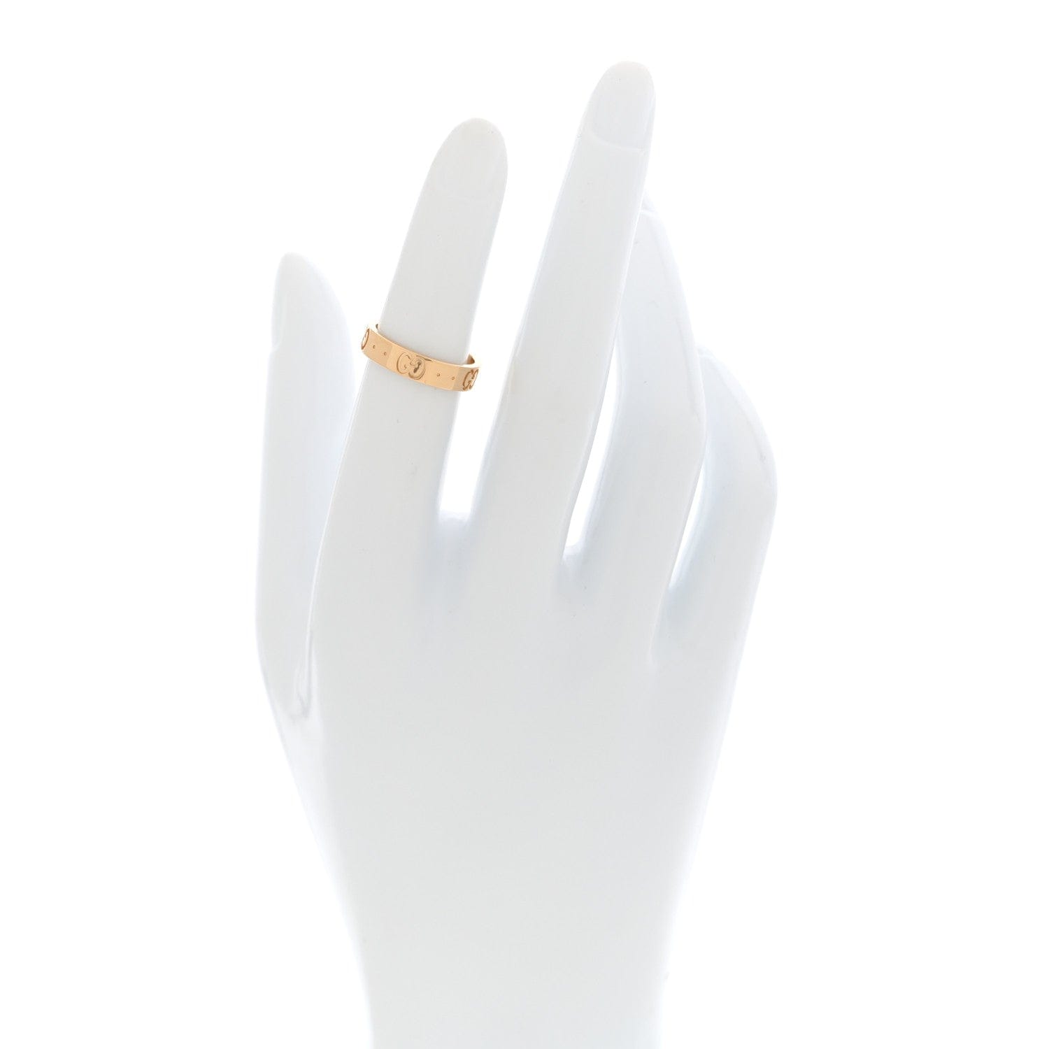 Gucci 18K Yellow Gold 4 mm Icon Thin Band Ring 48 4.5