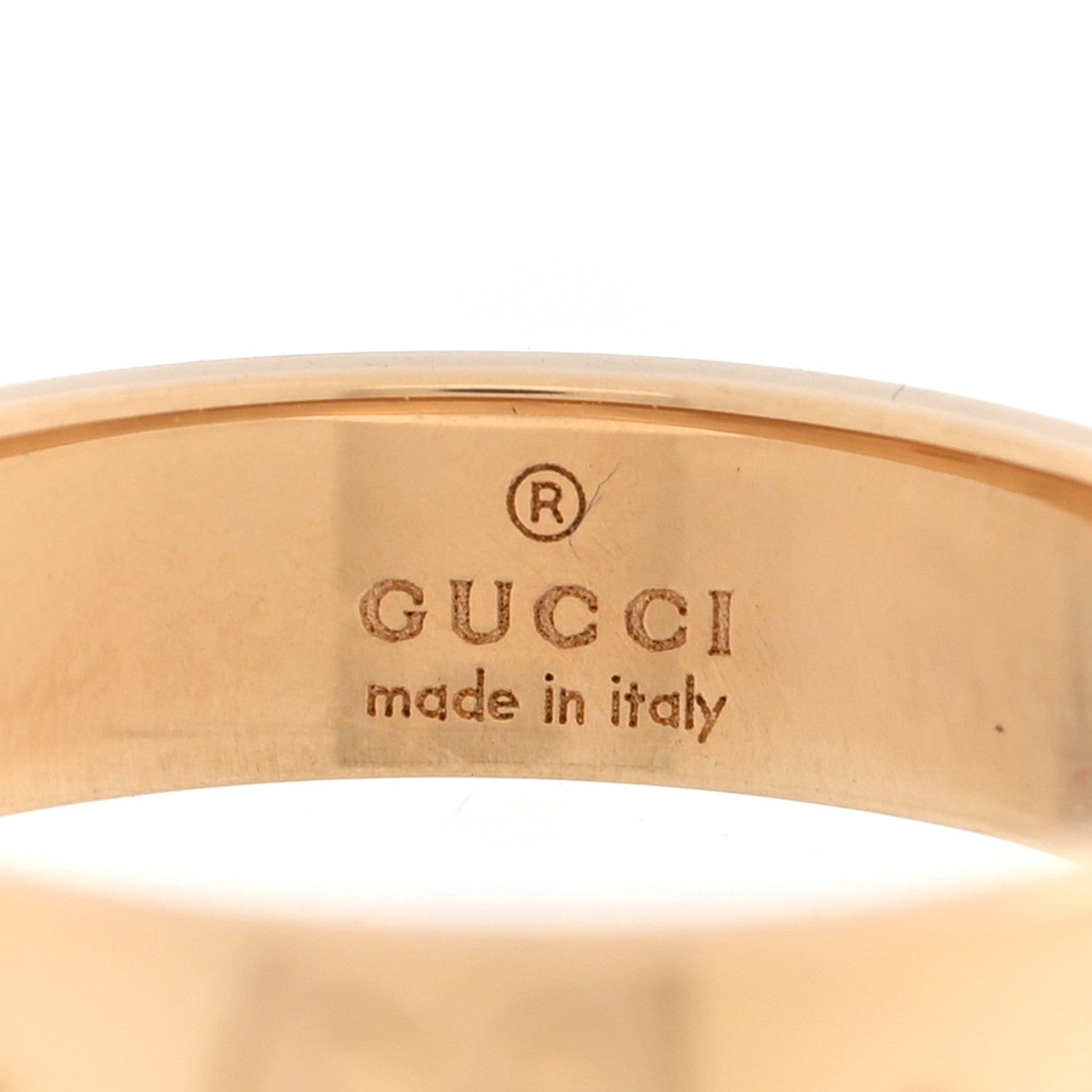 Gucci 18K Yellow Gold 4 mm Icon Thin Band Ring 48 4.5