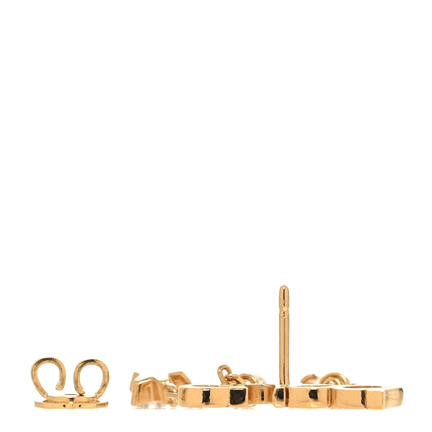 Gucci Metal Crystal Pearl Script Drop Single Earring Gold