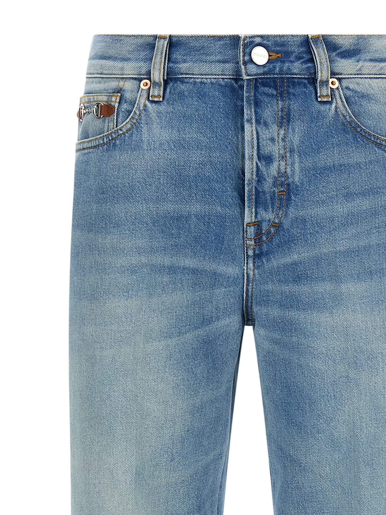 Gucci Stone - Washed Denim Jeans — Blue