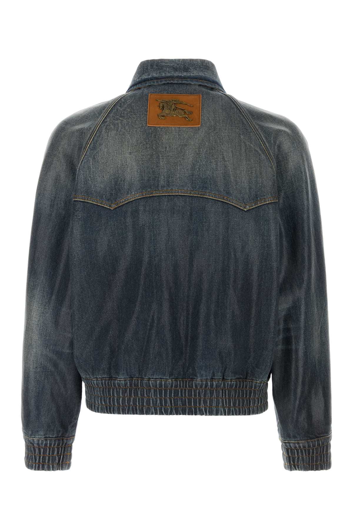 Burberry Cotton Bomber Jacket — Blue