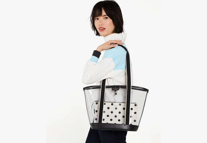 Kate Spade Clare See Through Tote Black | Off Kicks