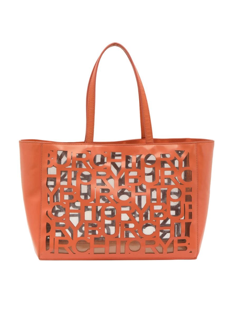 Tory Burch Perforated Orange Shoulder Bag