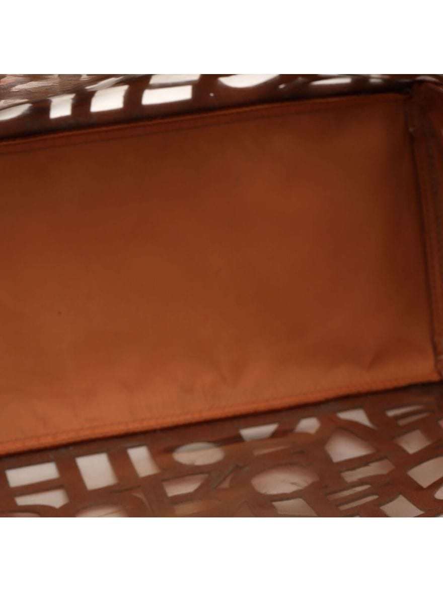 Tory Burch Perforated Orange Shoulder Bag