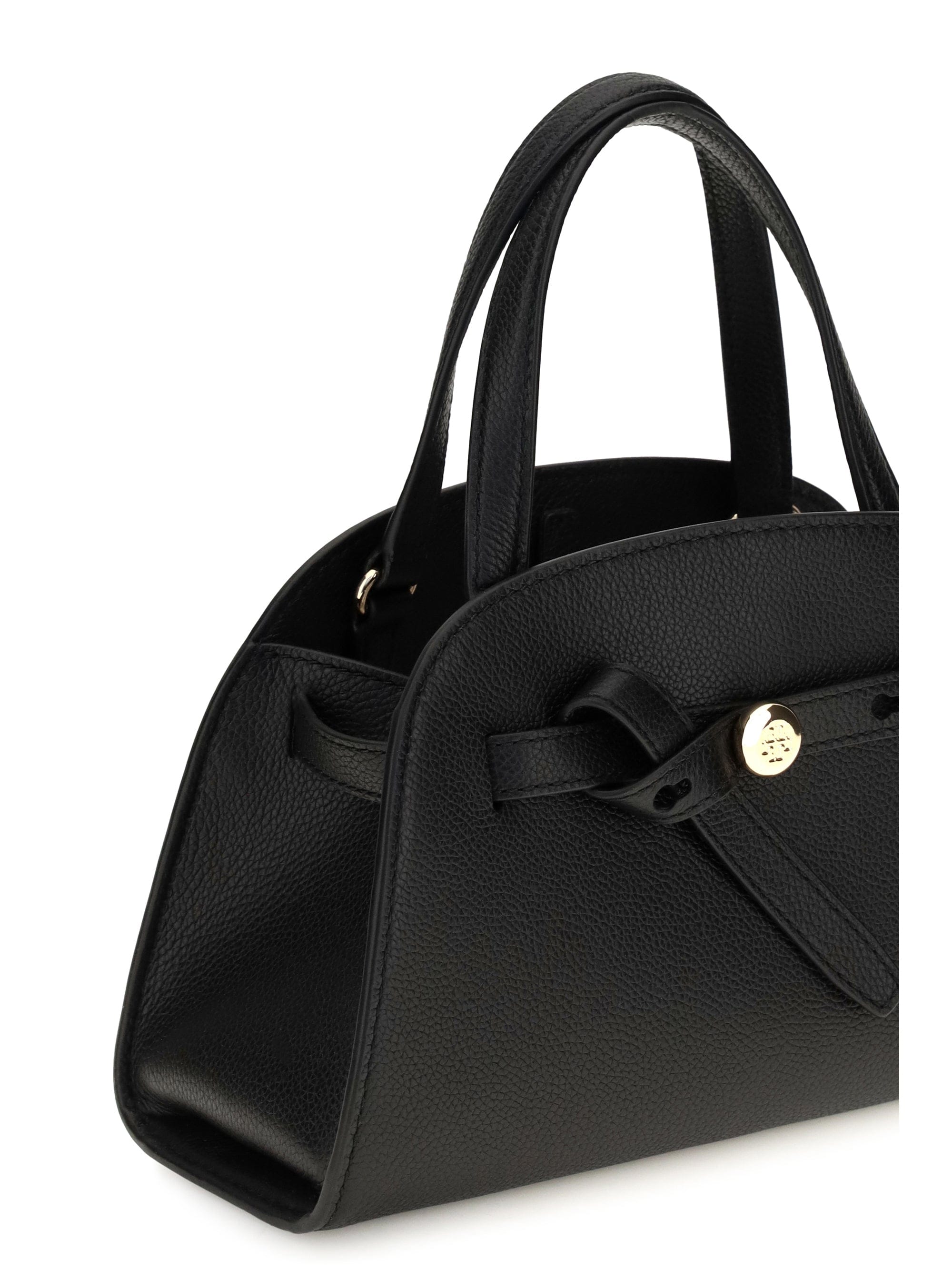 Tory Burch Romy Small Bauletto Shoulder Bag — Black