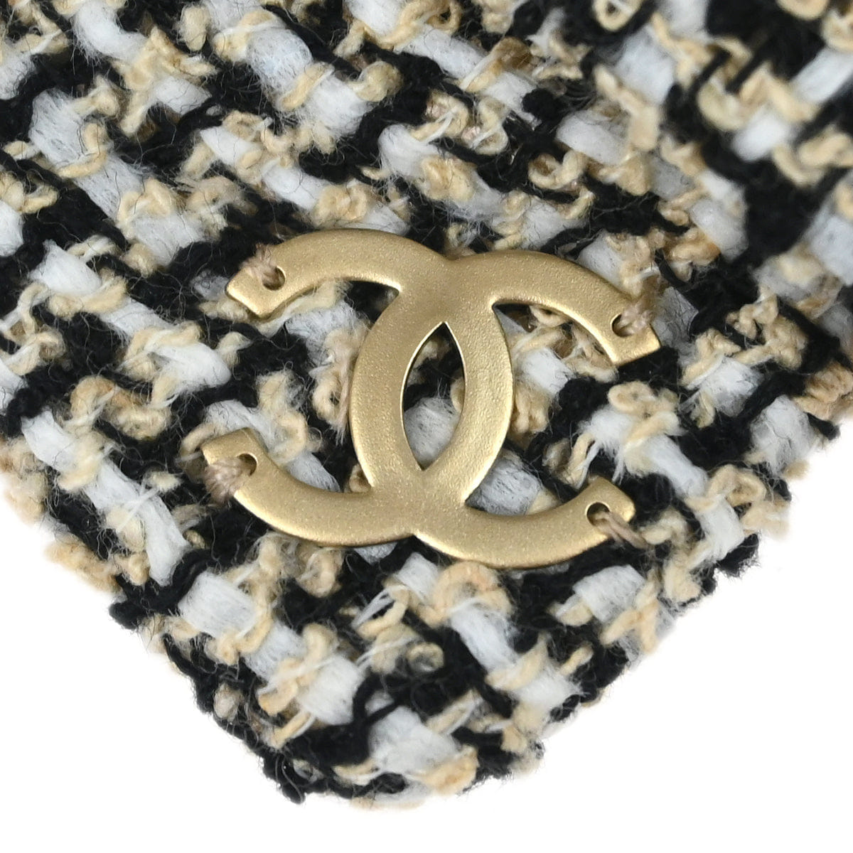 Chanel Hair Clip Bow Hairpin Barrette White 14C