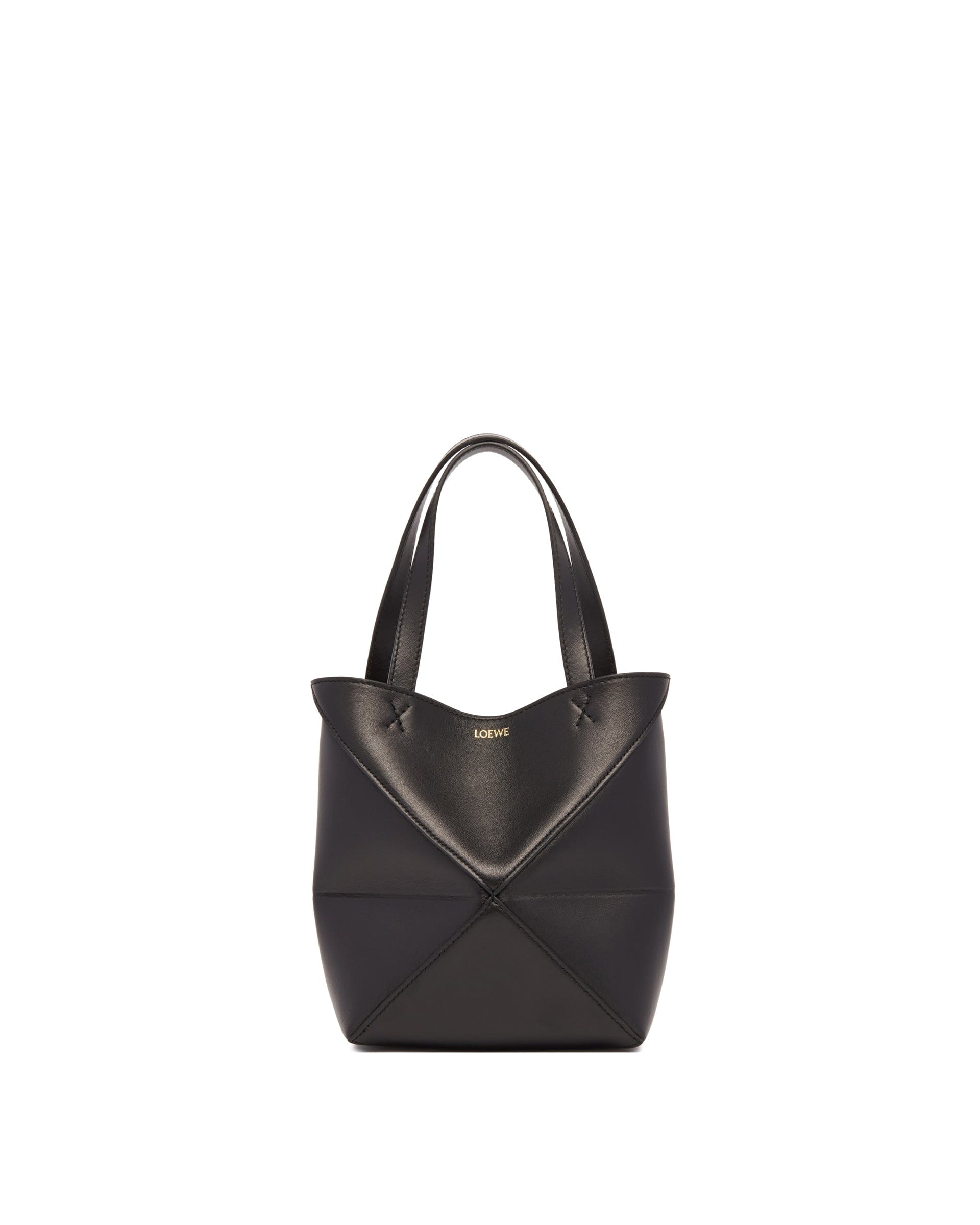 Loewe Borsa Puzzle Fold piccola in pelle nera