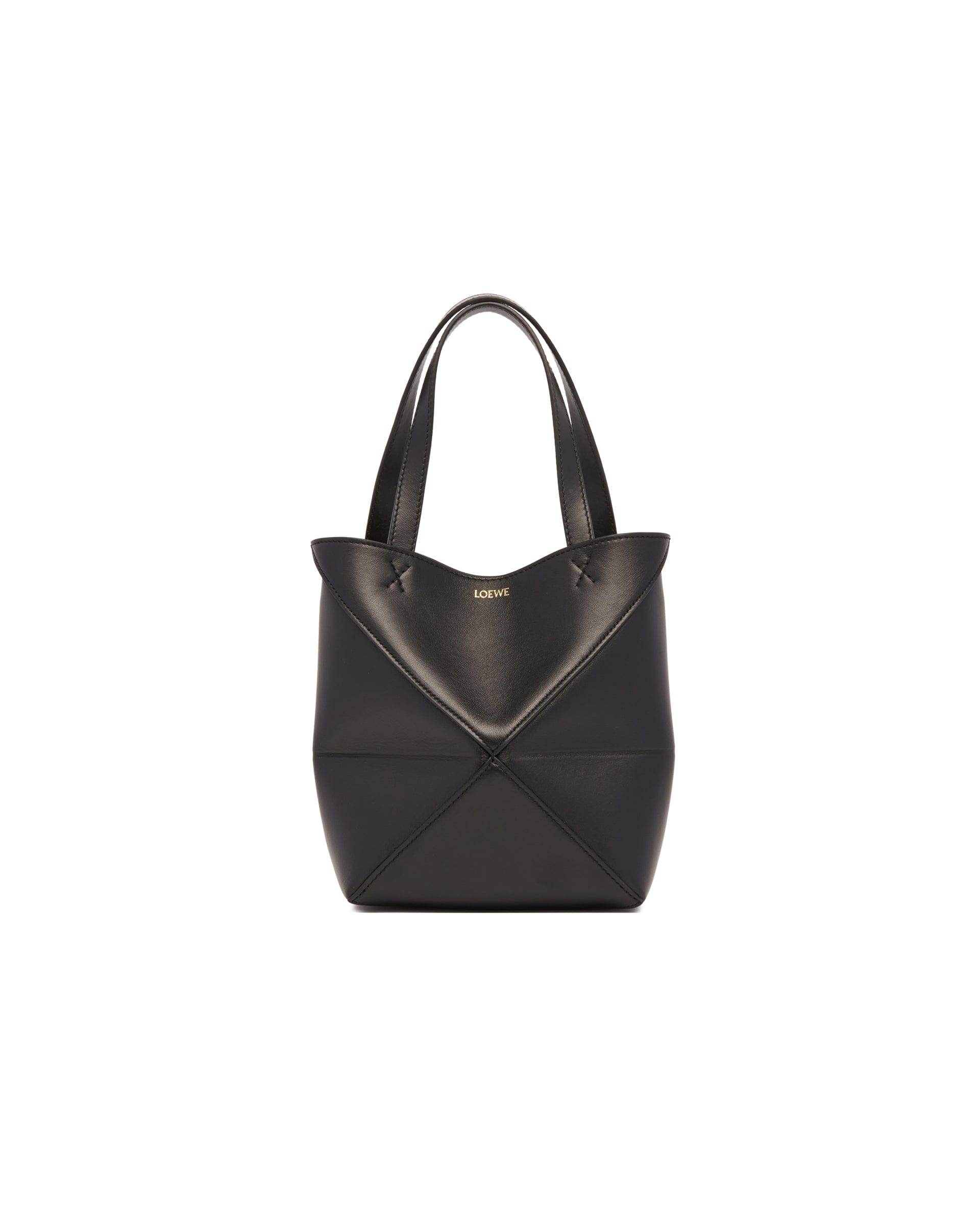 Loewe Borsa Puzzle Fold piccola in pelle nera
