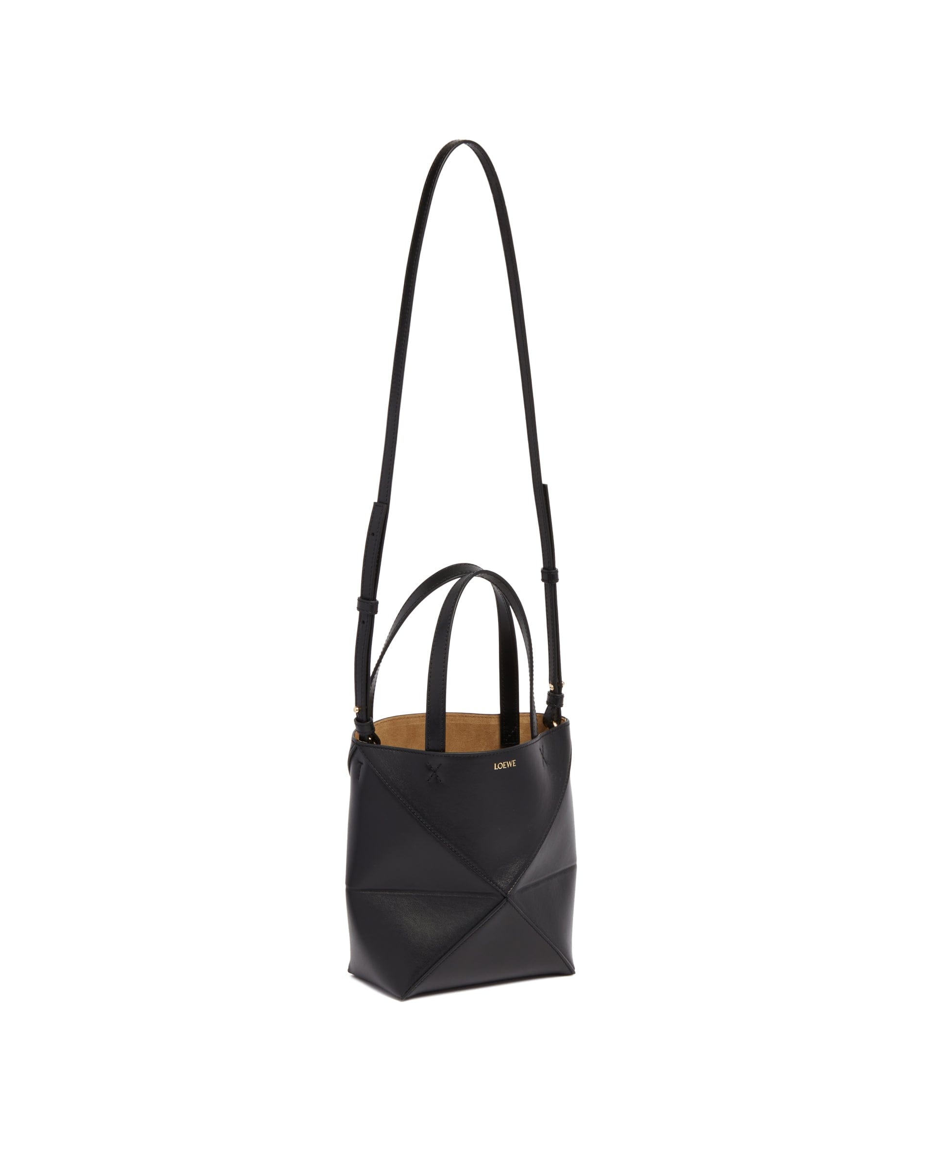 Loewe Borsa Puzzle Fold piccola in pelle nera