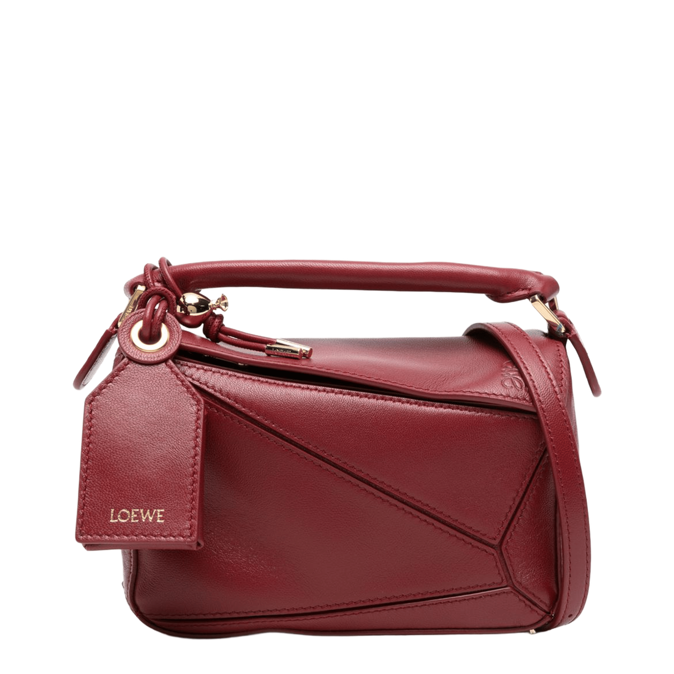 Loewe Puzzle Nappa Lambskin Bag - Burnt Red