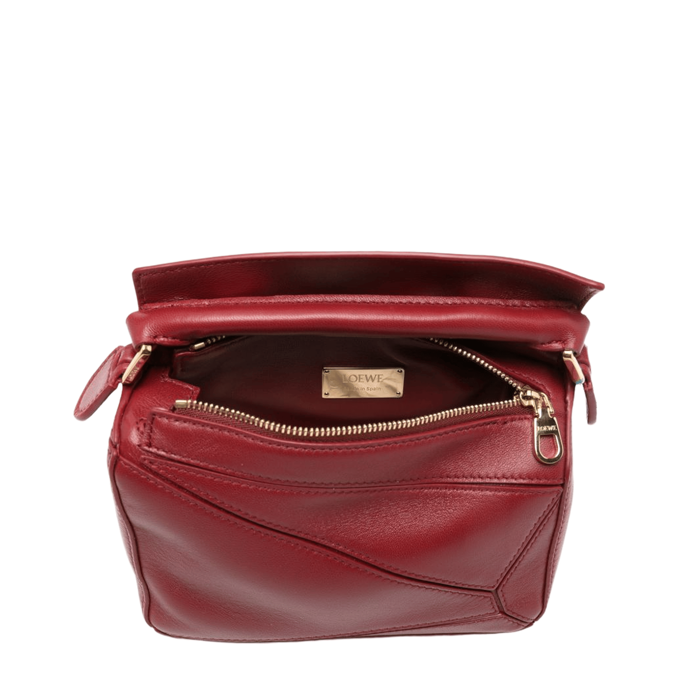 Loewe Puzzle Nappa Lambskin Bag - Burnt Red