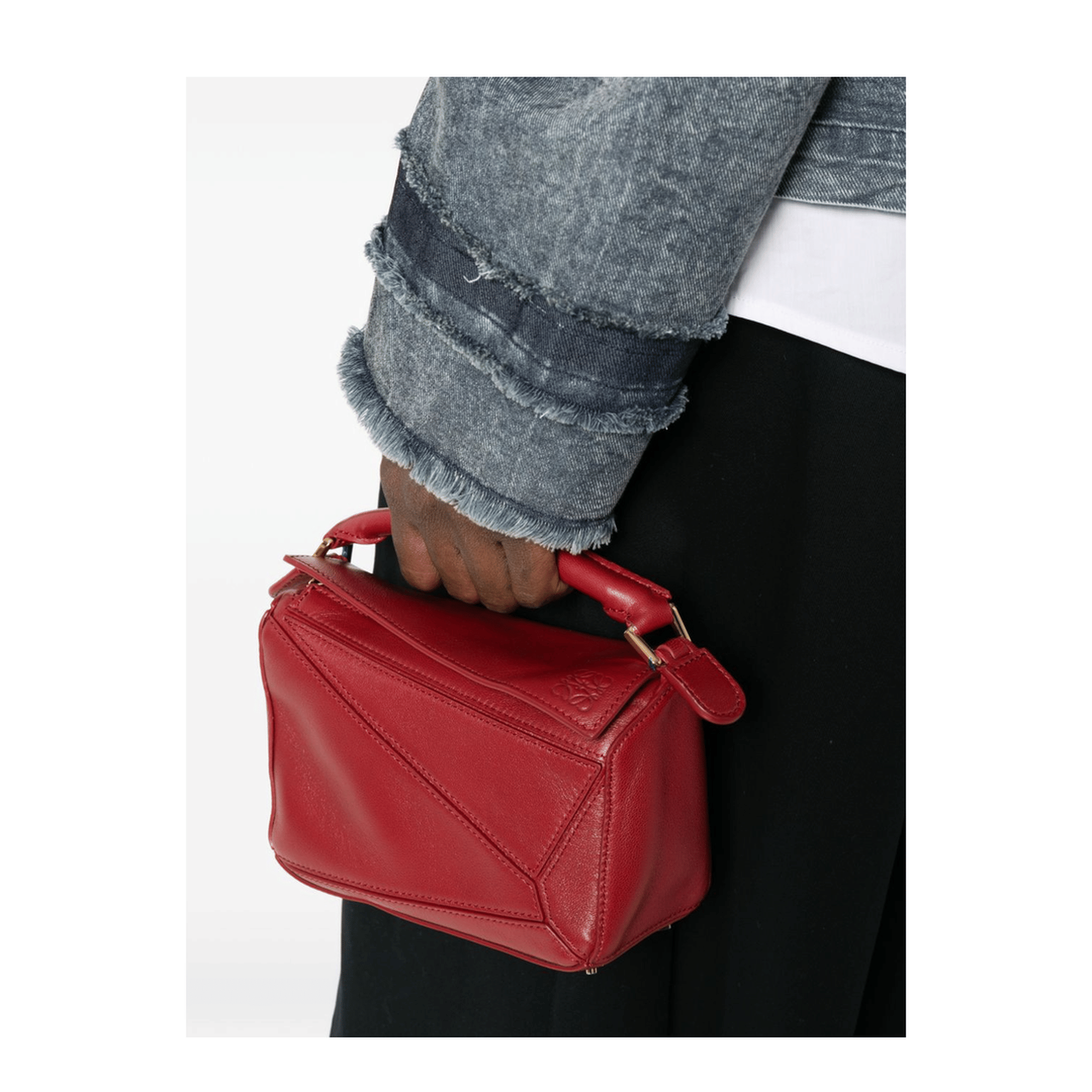 Loewe Puzzle Nappa Lambskin Bag - Burnt Red