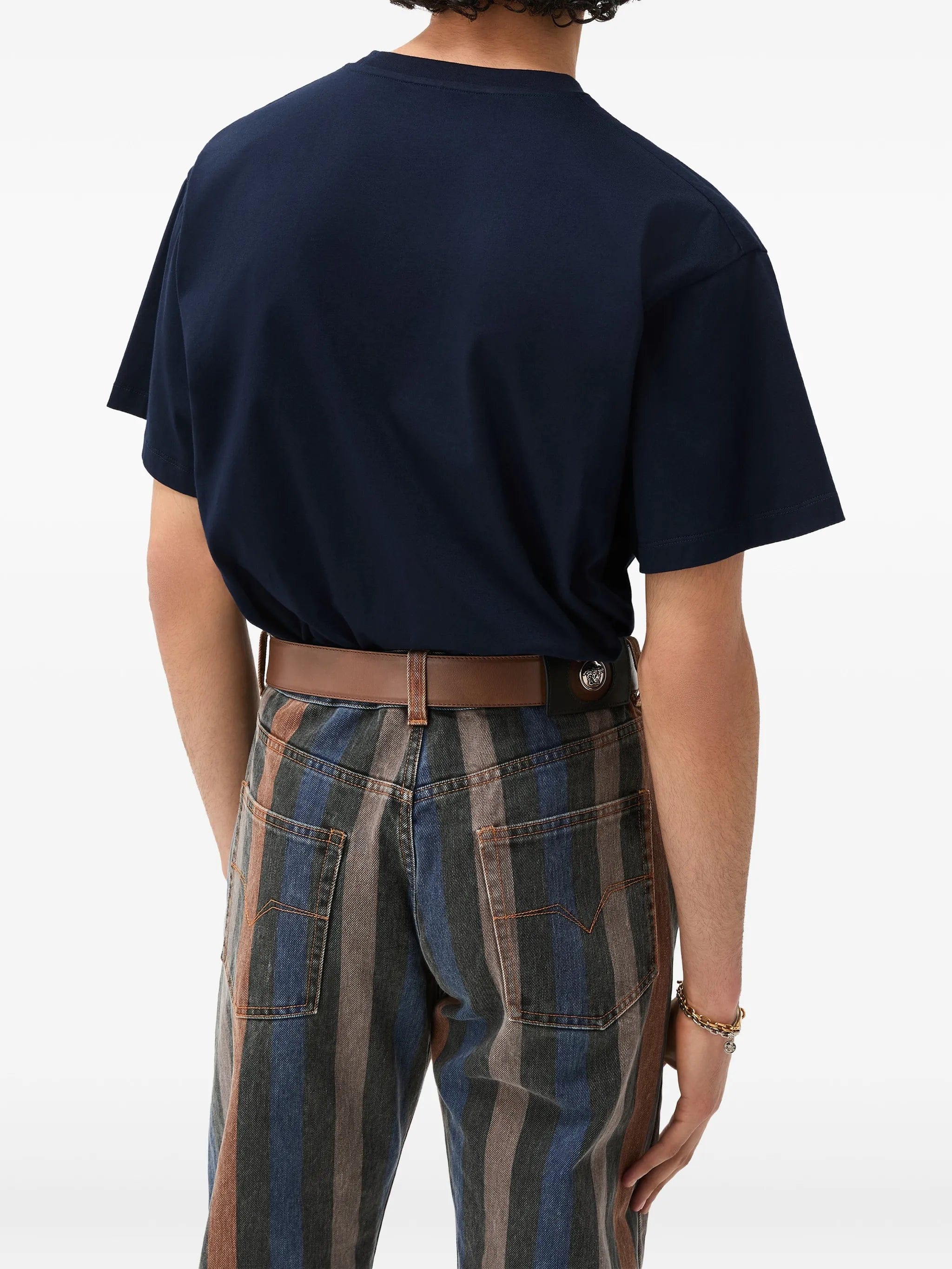 Versace intarsia cotton - jersey regular T - shirt