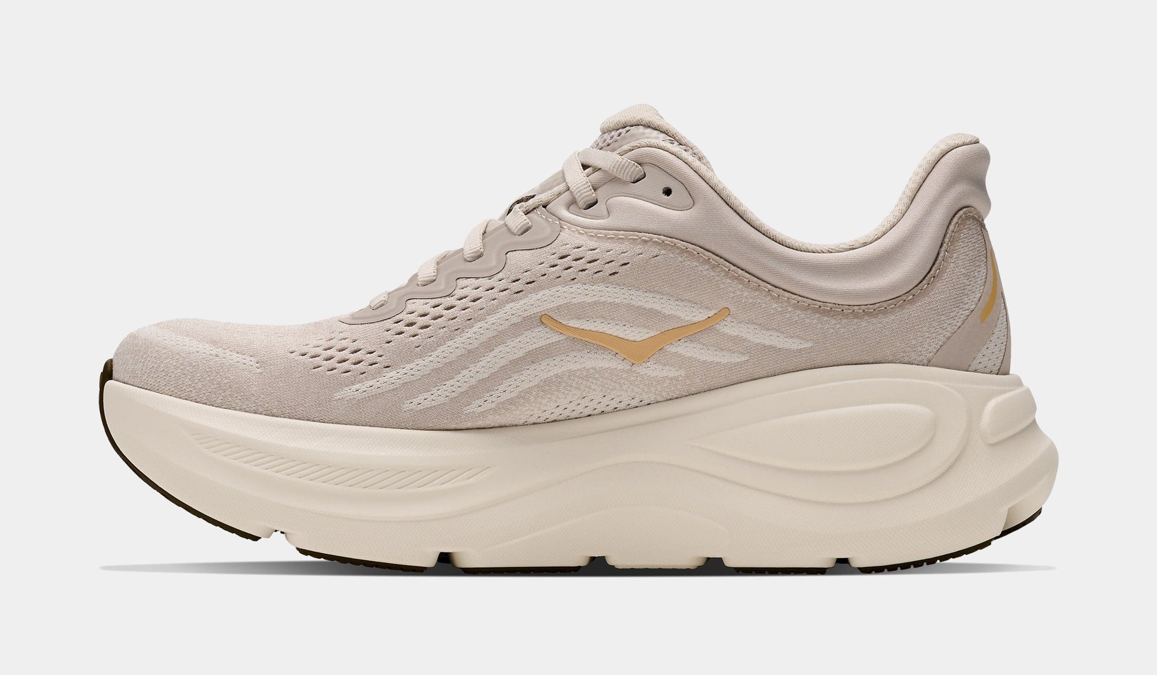 Hoka Bondi 9 Womens Running Shoes (River Rock Grey/Alabaster)