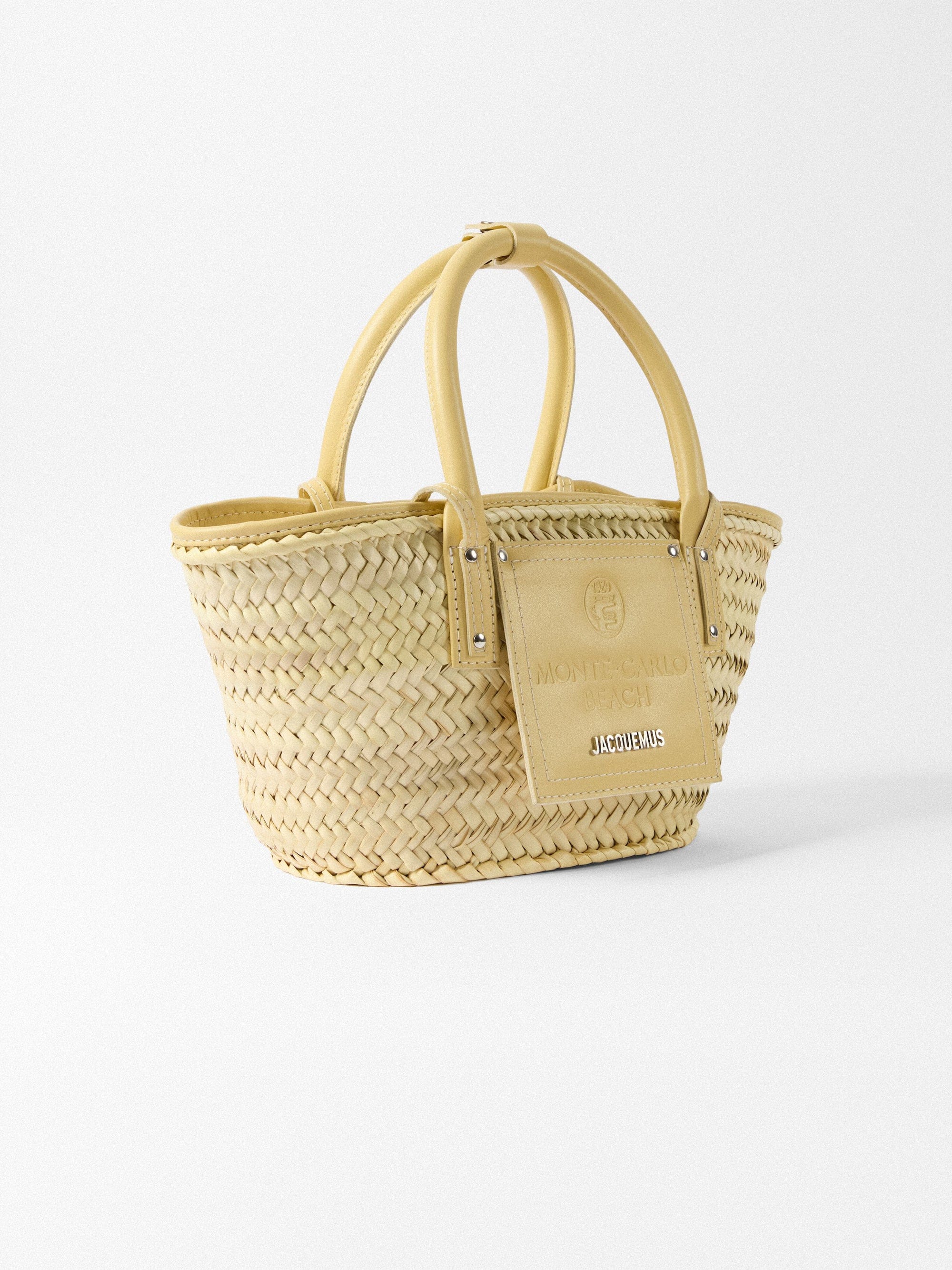 Jacquemus The Small Soli Monaco Resort Basket Bag - Pale Yellow