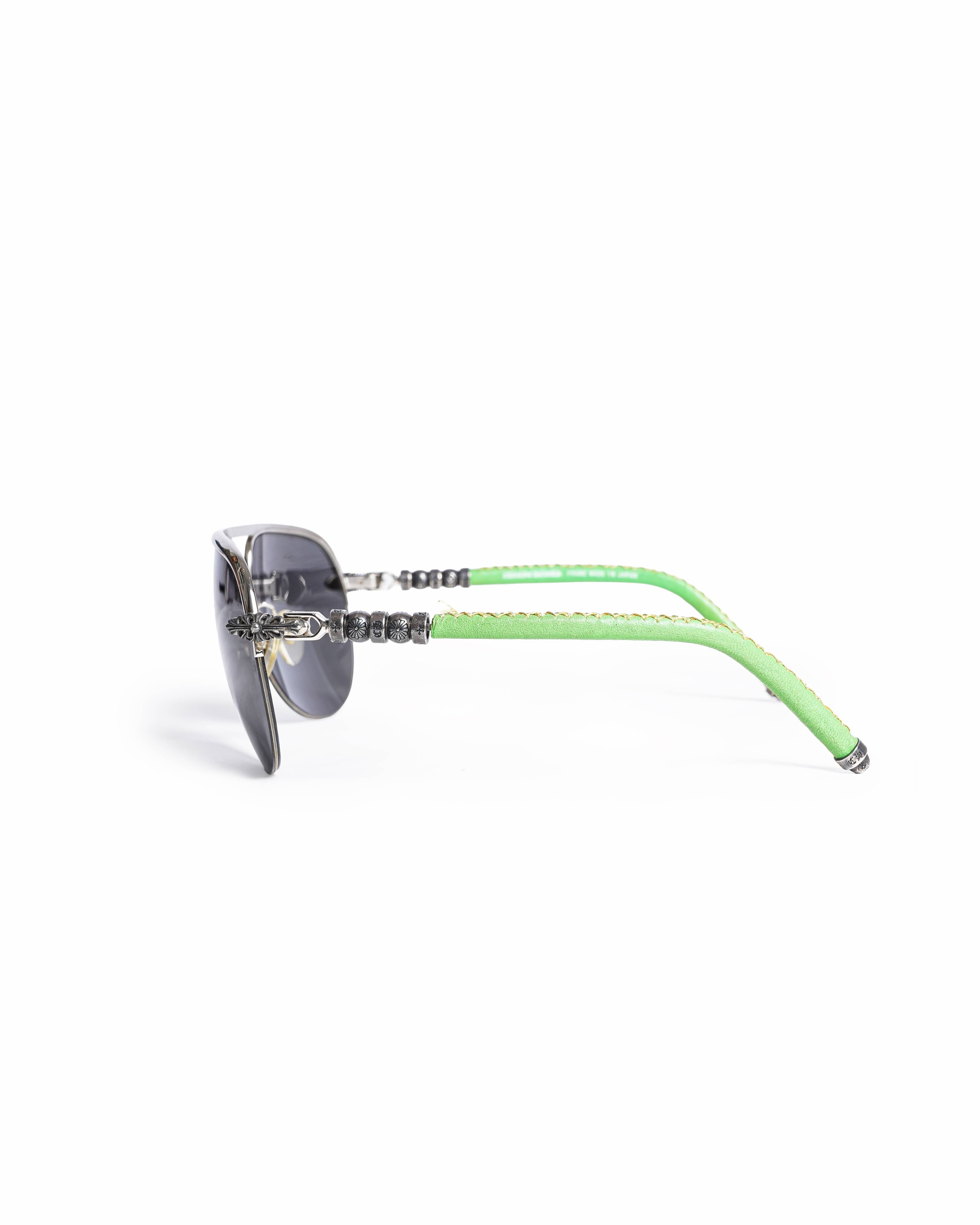 Chrome Hearts Sterling Silver Aviator Sunglasses