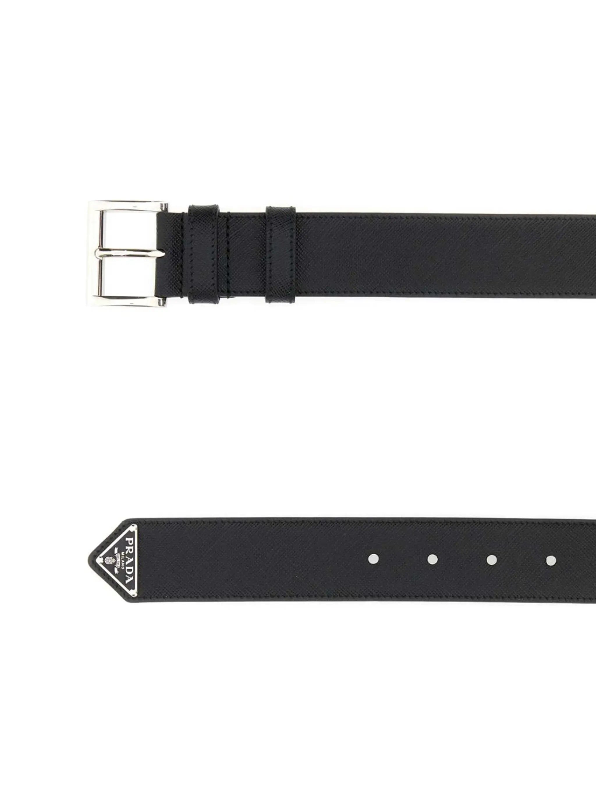 Prada textured leather belt
