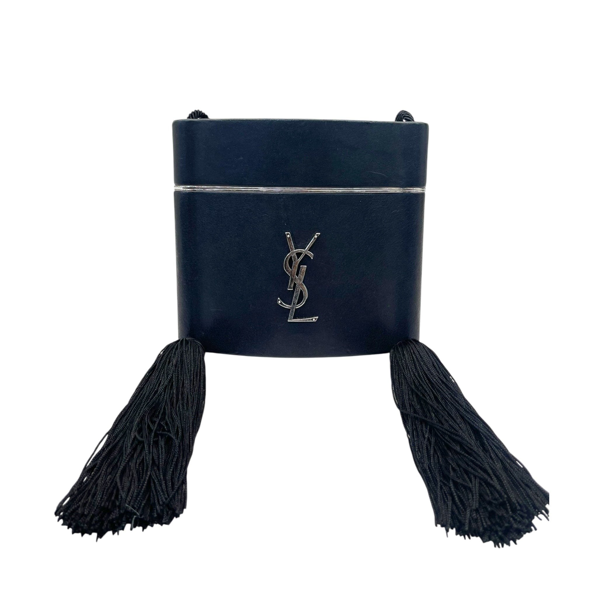 YVES SAINT Laurent Saint Laurent Tuxedo Box Minaudière with Tassels Crossbody Bag