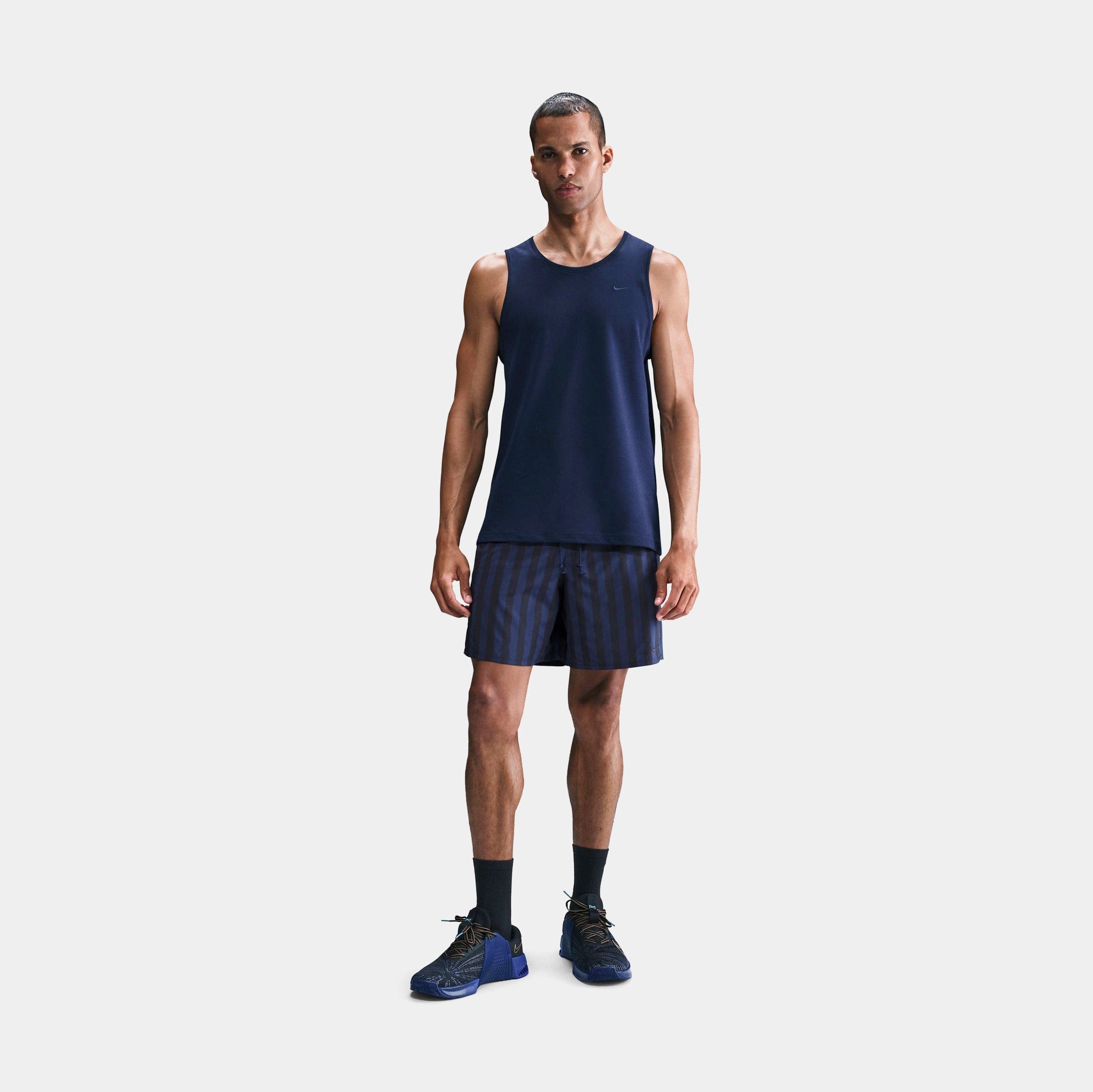 Nike Unlimited Dri Fit 7" Mens Shorts (Black/Blue Void/Black)