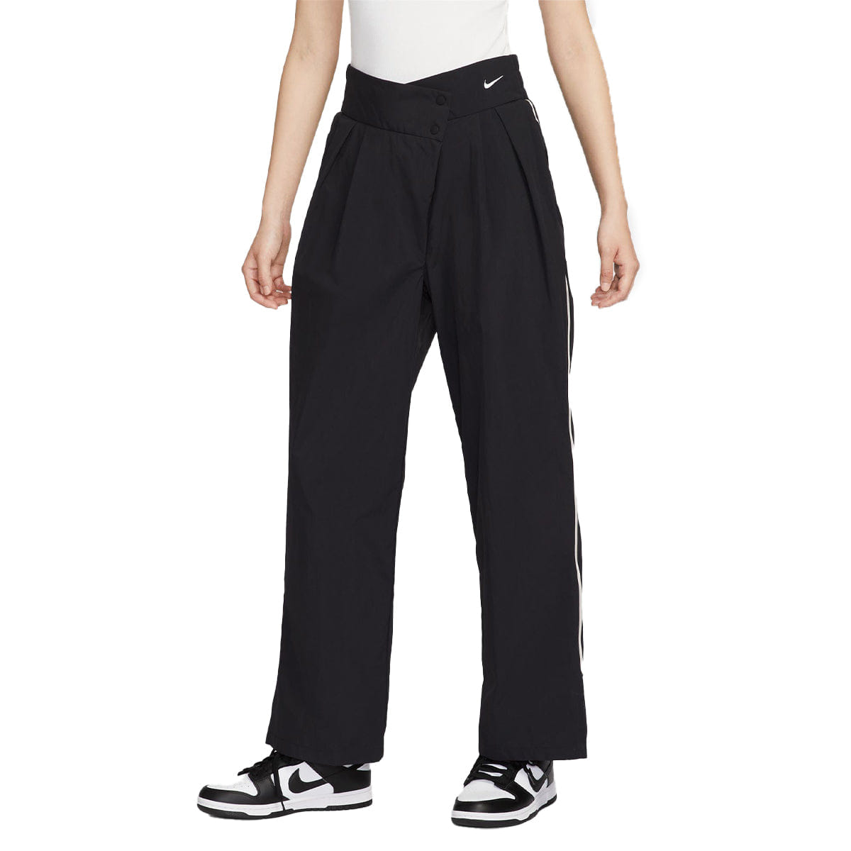 Nike NSW Mid - Rise Asymmetrical Pants Black Ore