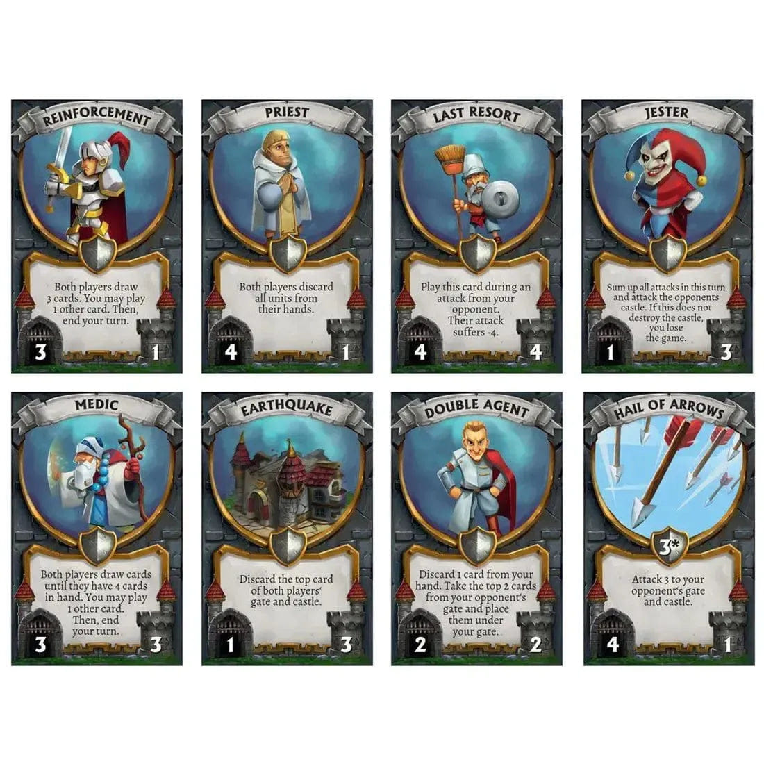 Nike Castle Rampage - Strategy War Card Game for Family, and Adults (2 Players, Ages 8+) - Pegasus Spiele