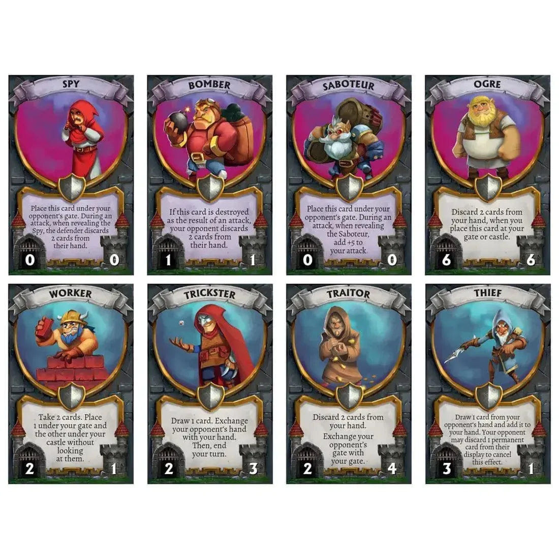 Nike Castle Rampage - Strategy War Card Game for Family, and Adults (2 Players, Ages 8+) - Pegasus Spiele