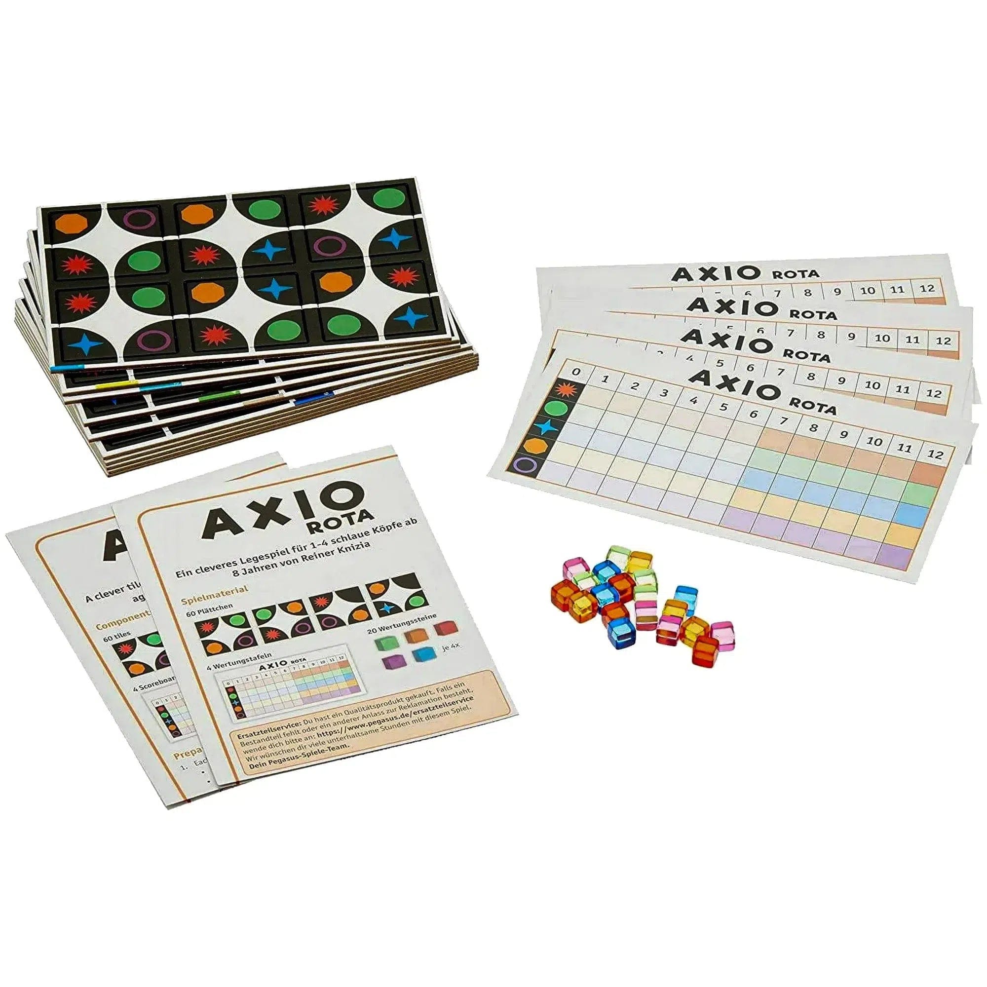 Nike Axio Rota - Tile Placement Abstract Board Game for Family, Adults, and Children (1 - 4 Players, Ages 8+) - Pegasus Spiele