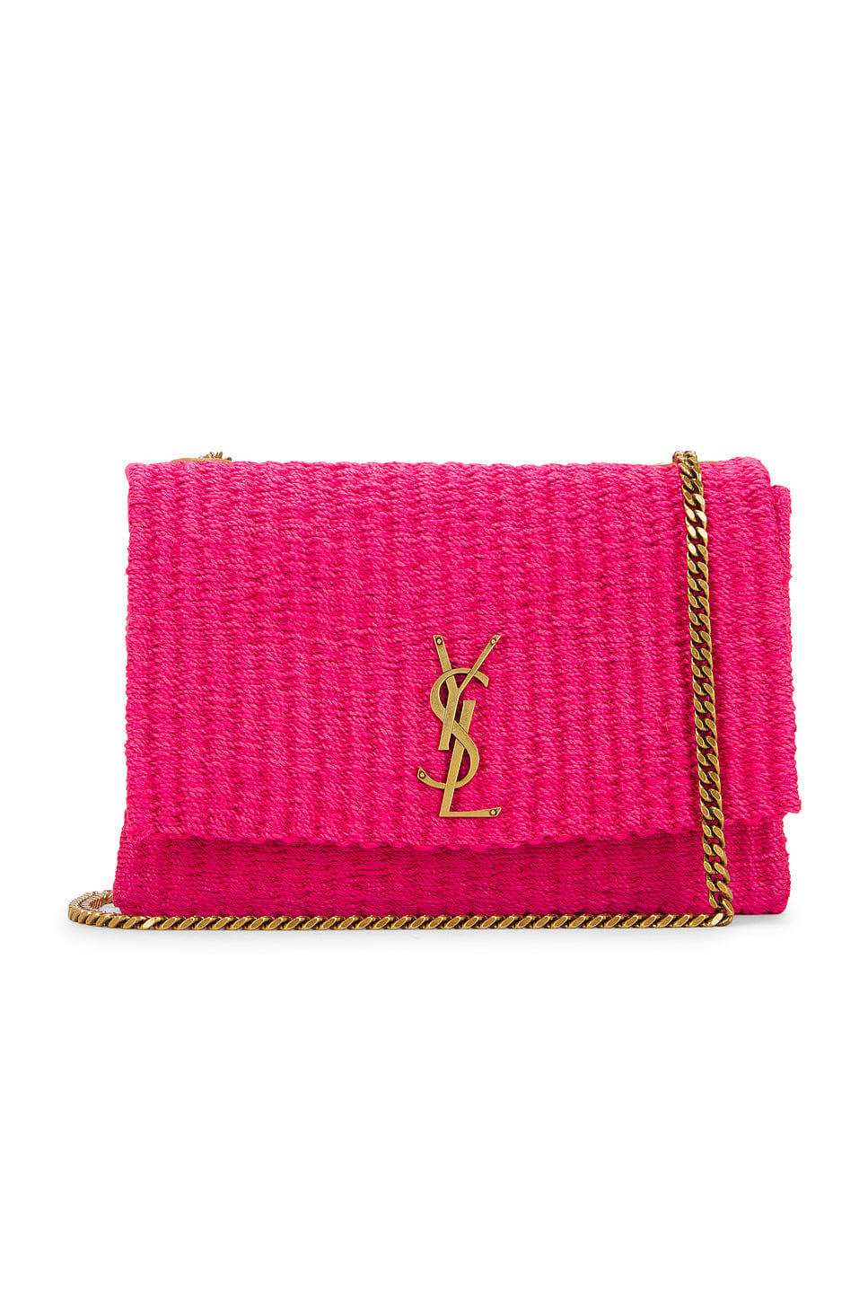 Saint Laurent Kate Rafia Shoulder Bag