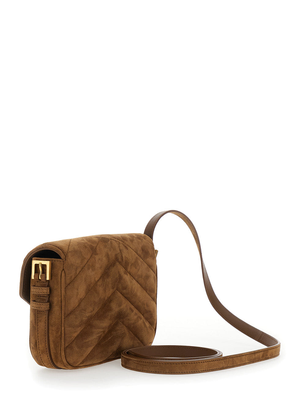 Saint Laurent Women Ysl Bo Loulou L Strao 7 Suede Satin Calf