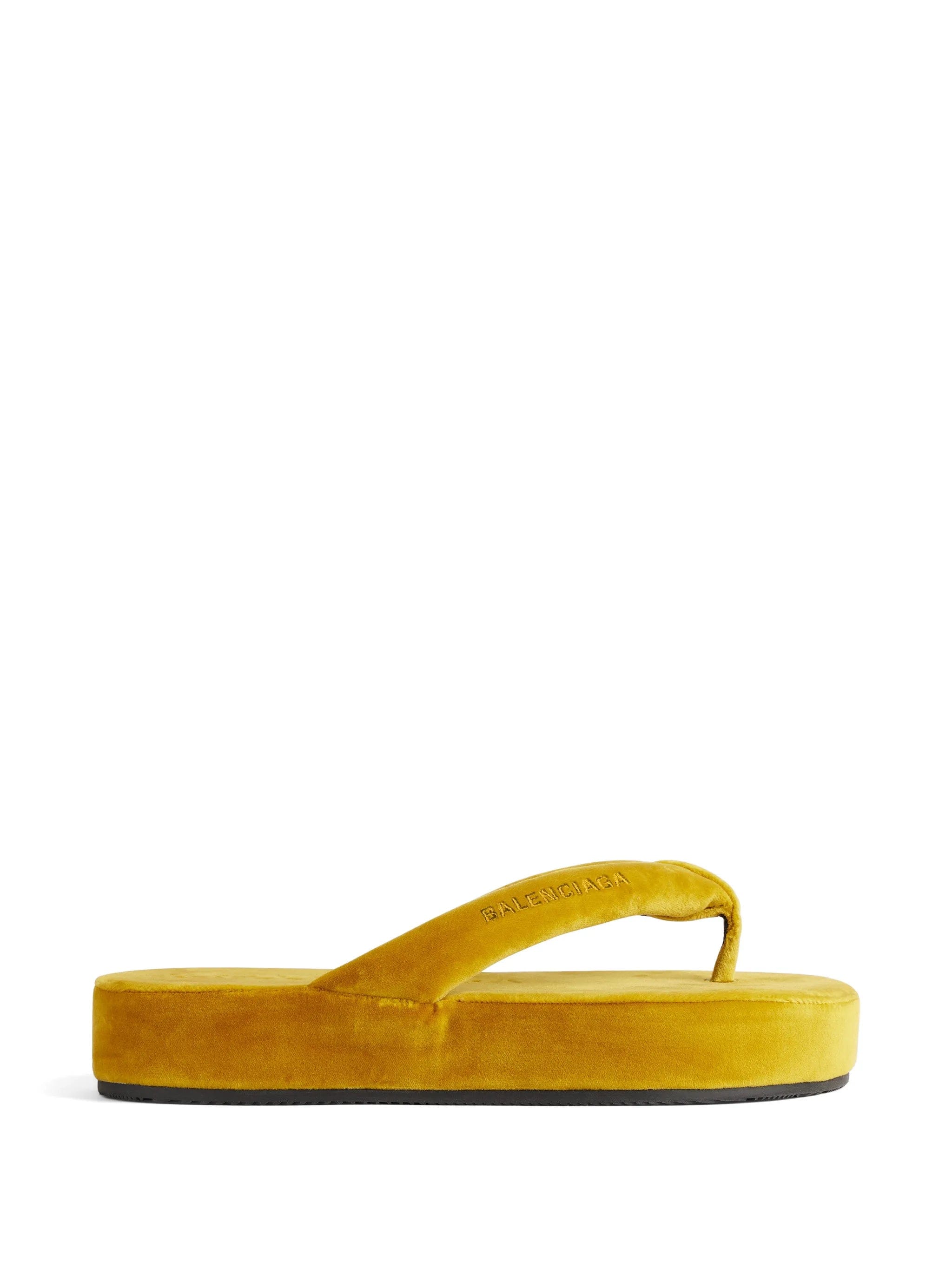 Balenciaga Jet Lag velvet platform sandals