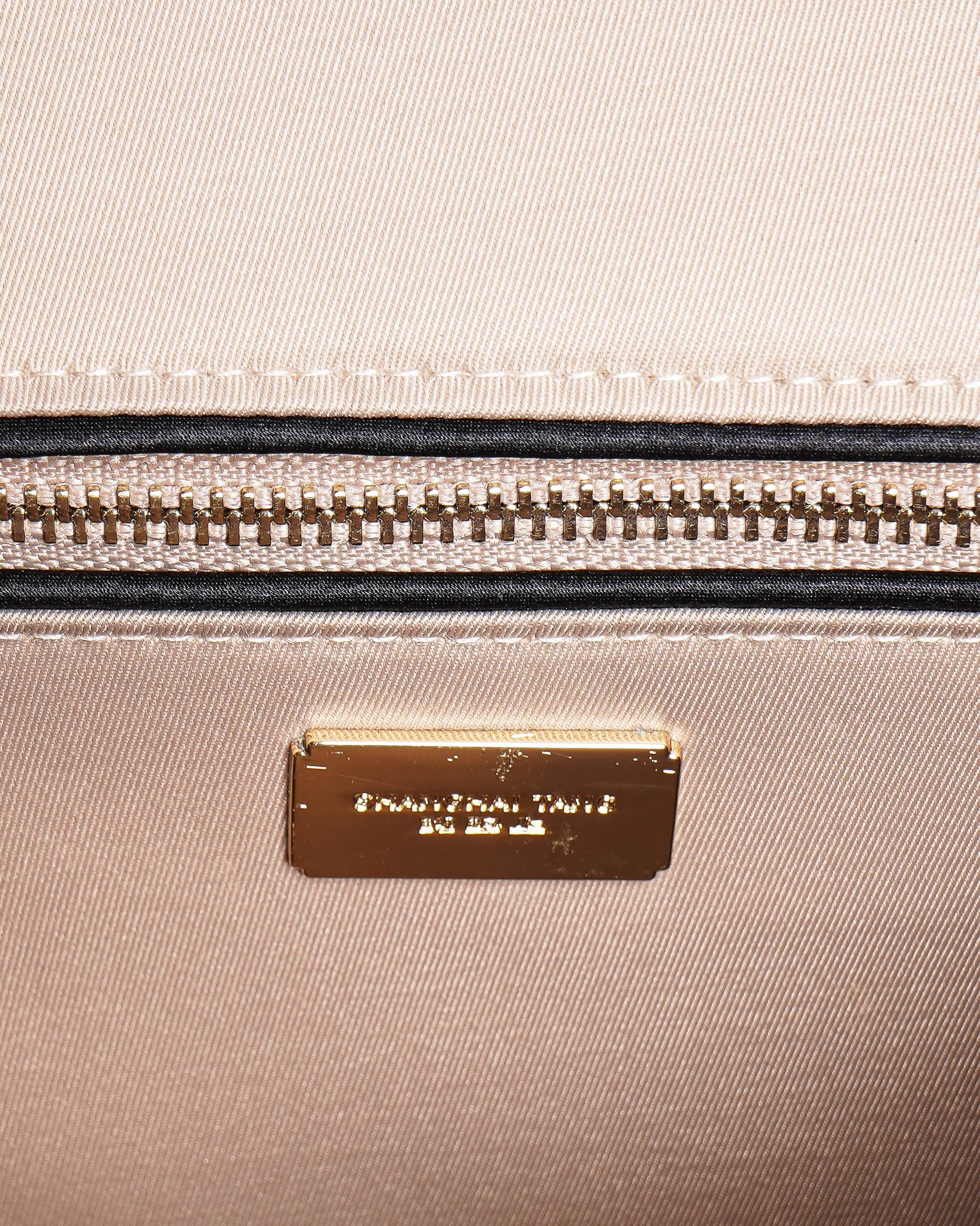 Bottega Veneta Intrecciato Chain Shoulder Bag In Beige