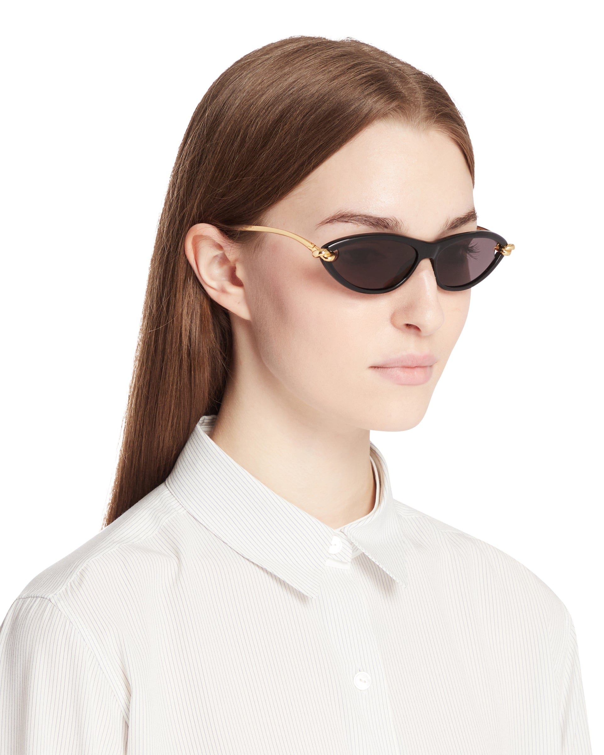 Bottega Veneta Occhiali Da Sole Cat - eye Knot Neri