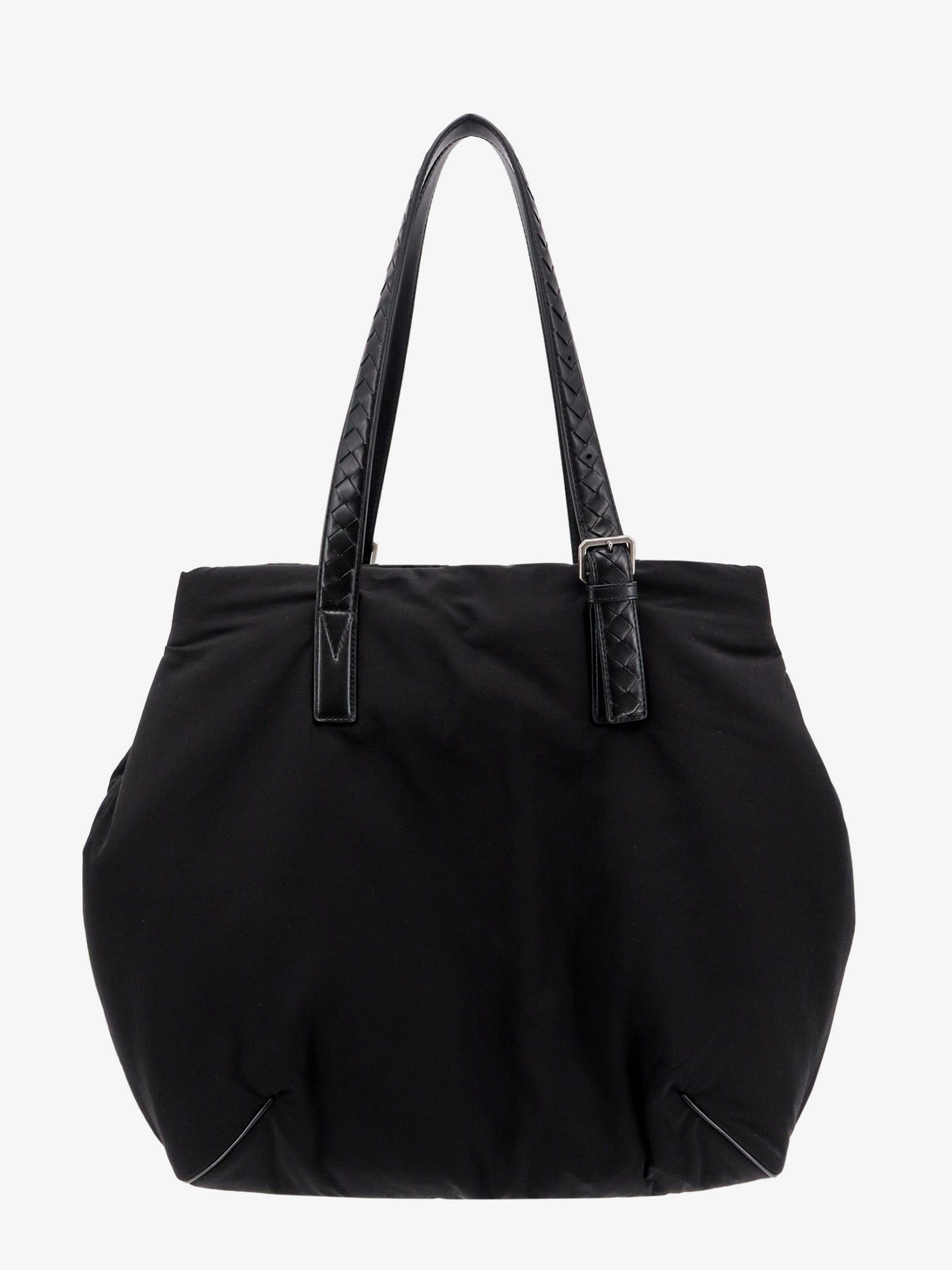 Bottega Veneta Padded nylon shoulder bag with logo patch
