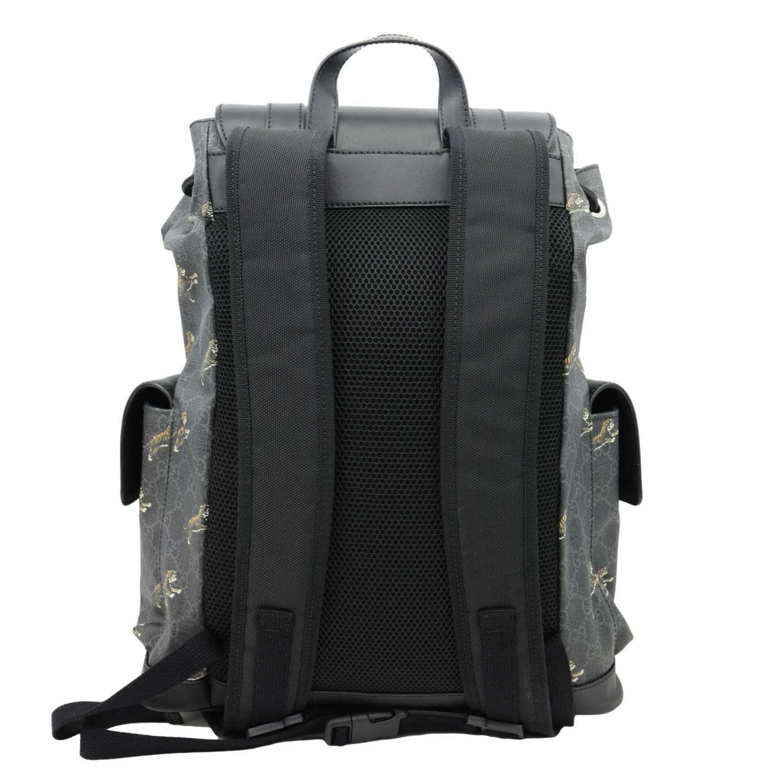 GUCCI GG Supreme Tiger Backpack Black 495563