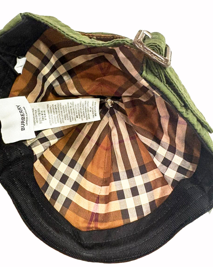 Burberry Olive Green TB Monogram Baseball Cap