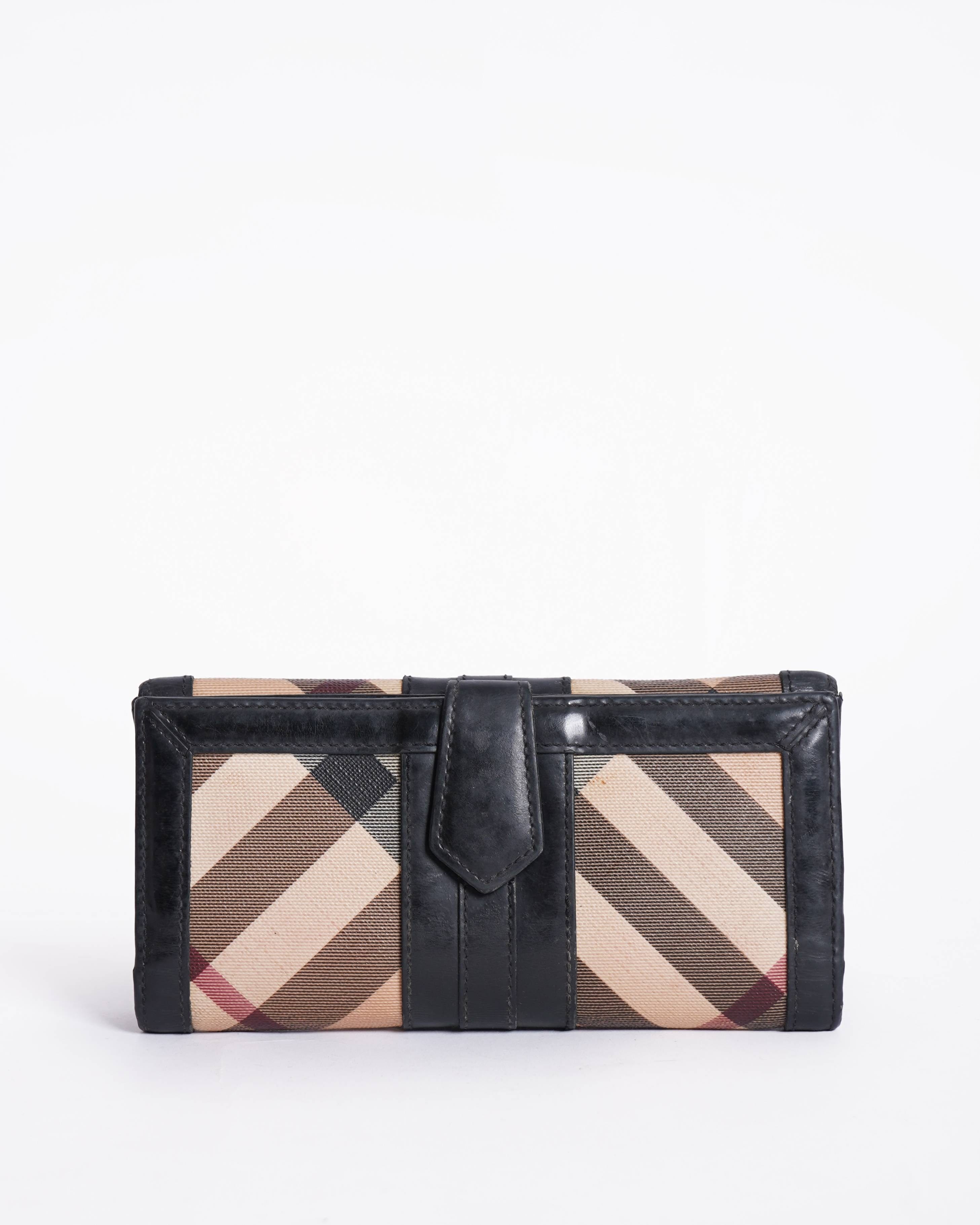 Burberry Nova Check Patent Leather Wallet