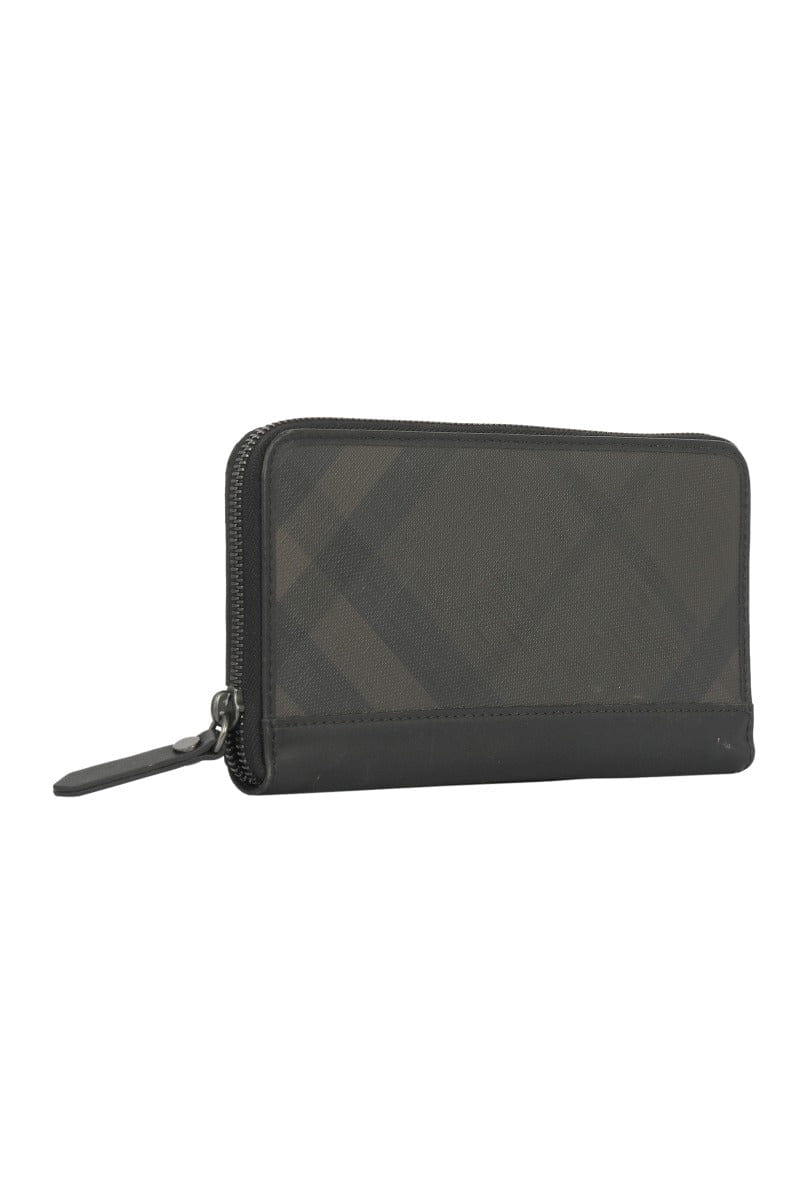 Burberry Check Zip Around Wallet