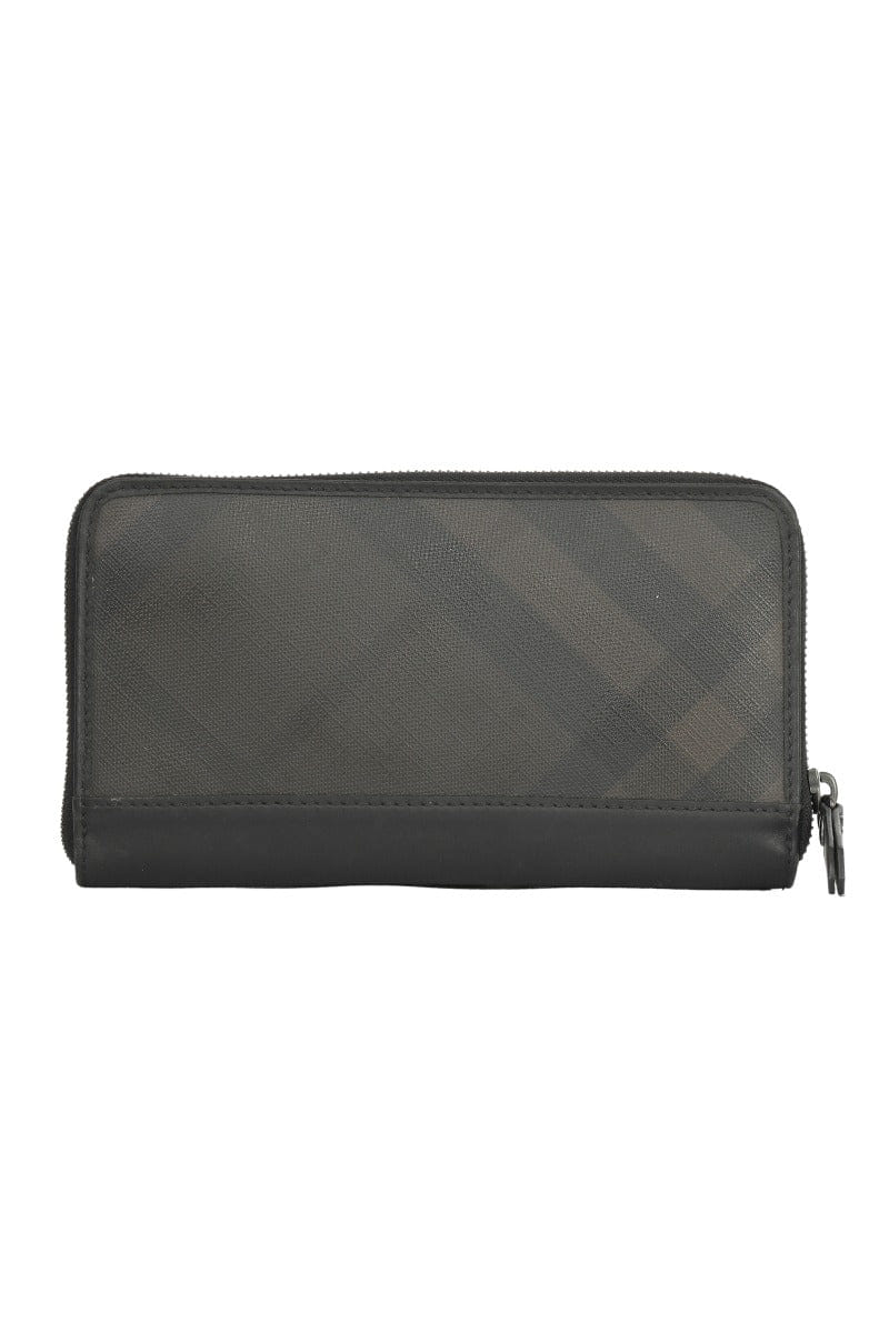 Burberry Check Zip Around Wallet