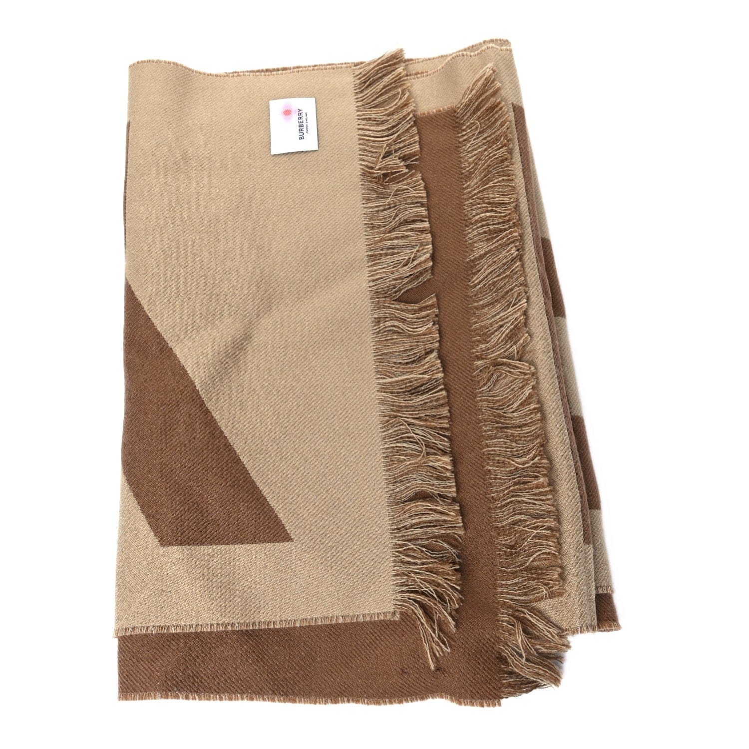 Burberry Wool Logo Football Scarf Birch Brown