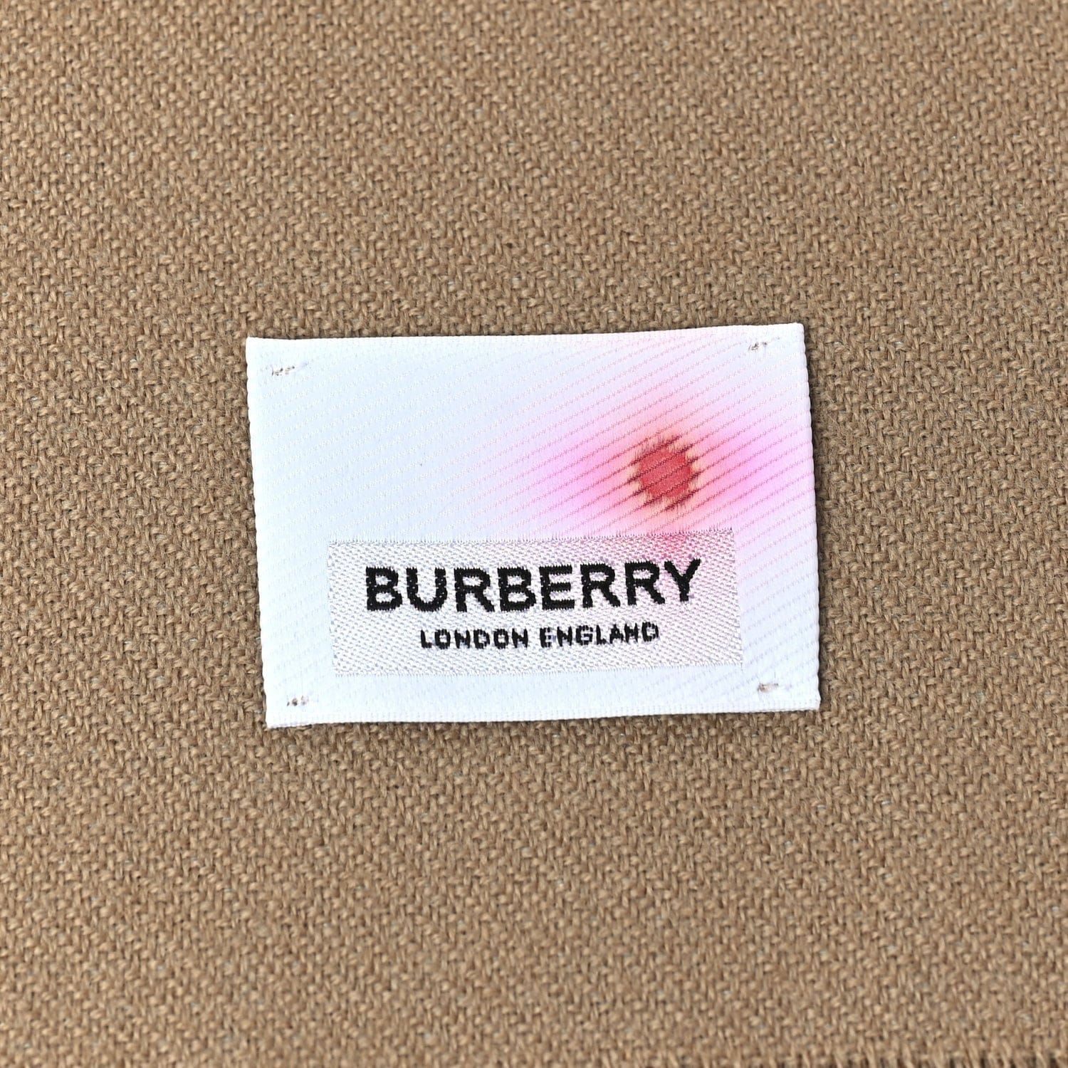 Burberry Wool Logo Football Scarf Birch Brown