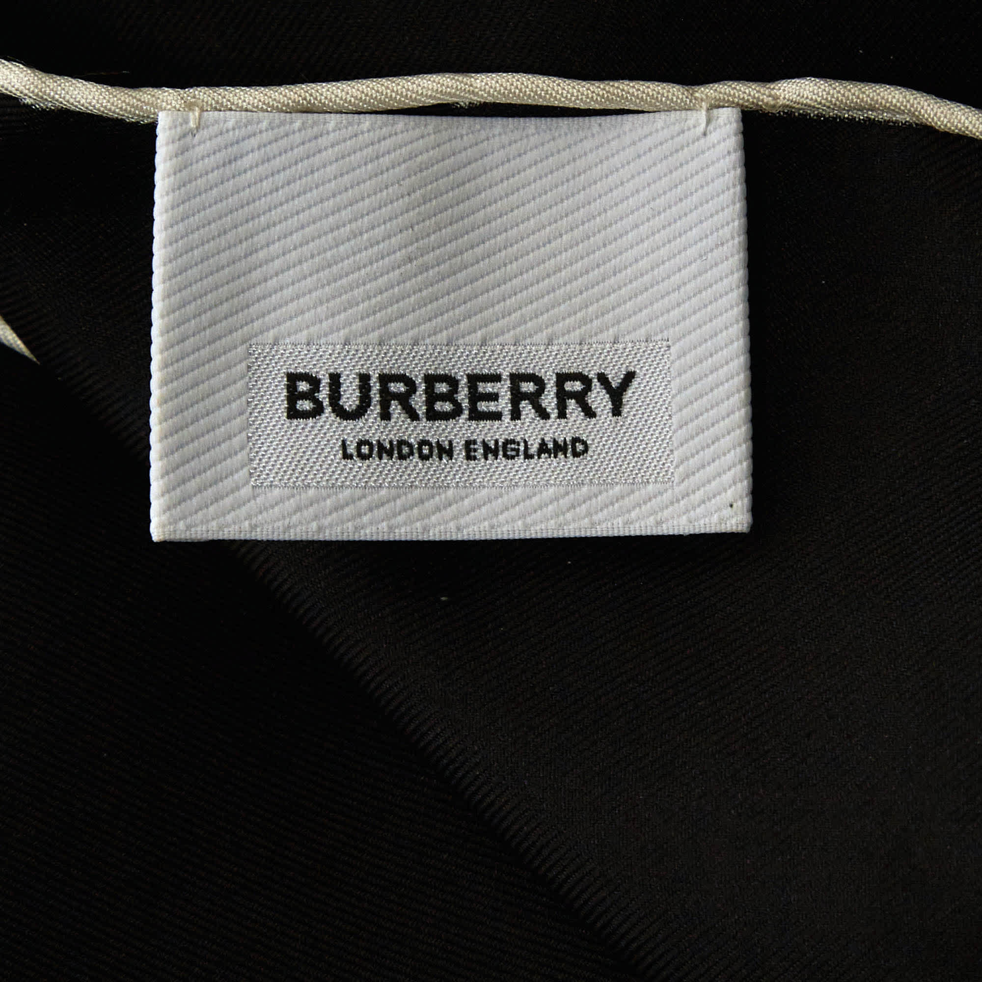 Burberry Black Horseferry Inverse Printed Silk Square Scarf