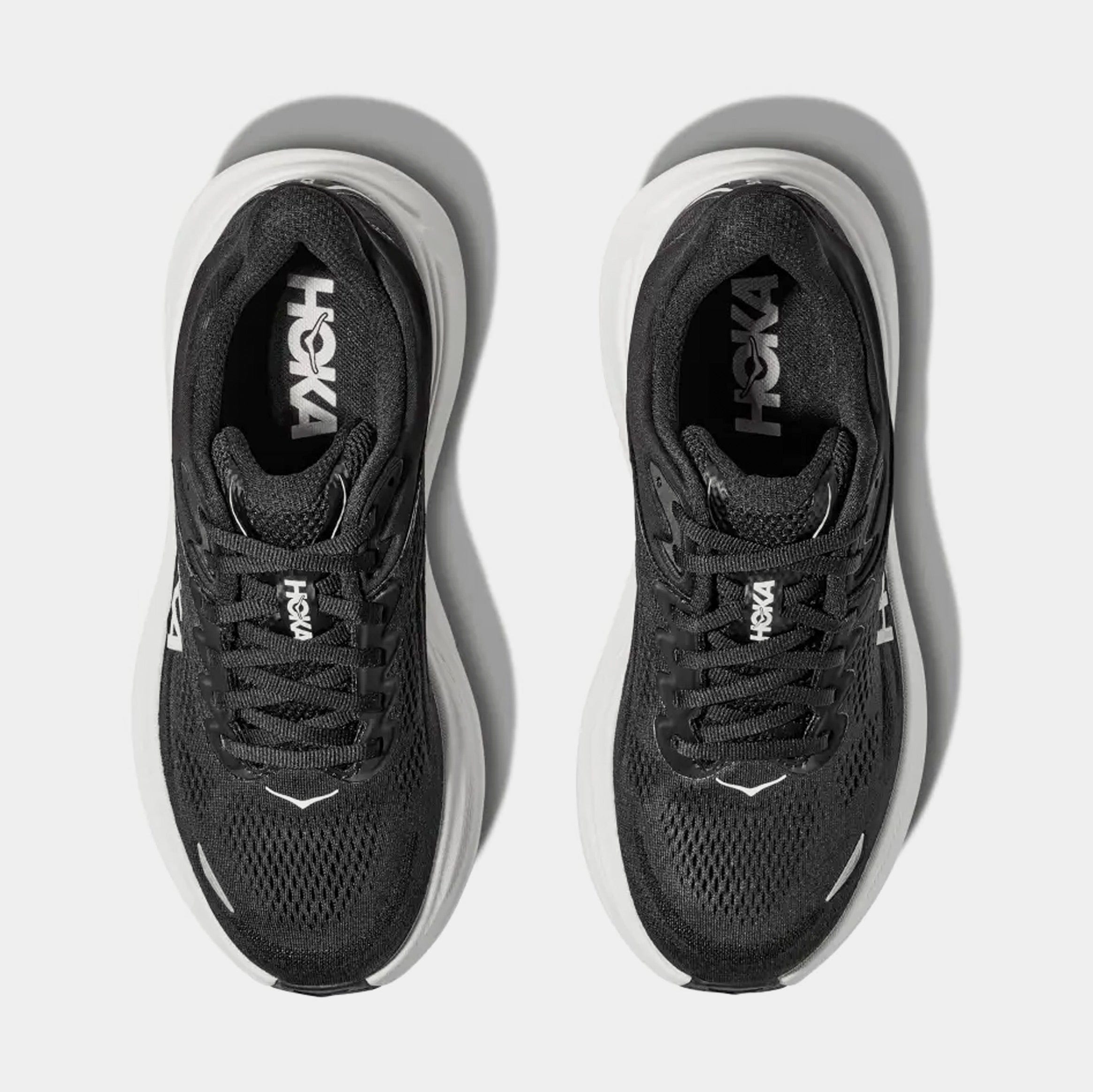 Hoka Bondi 9 Womens Running Shoes (Black/White/Black) Free Shipping