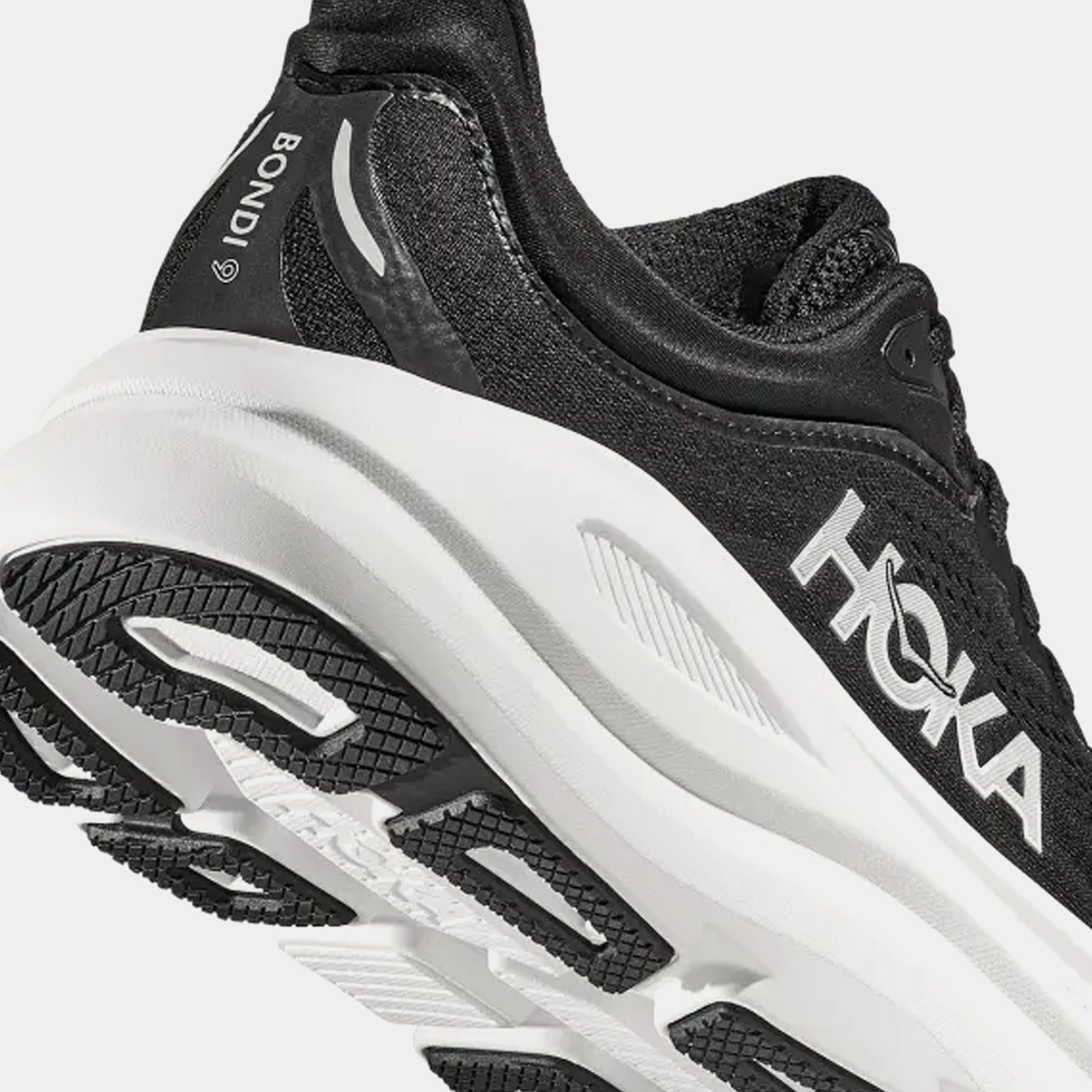 Hoka Bondi 9 Womens Running Shoes (Black/White/Black) Free Shipping