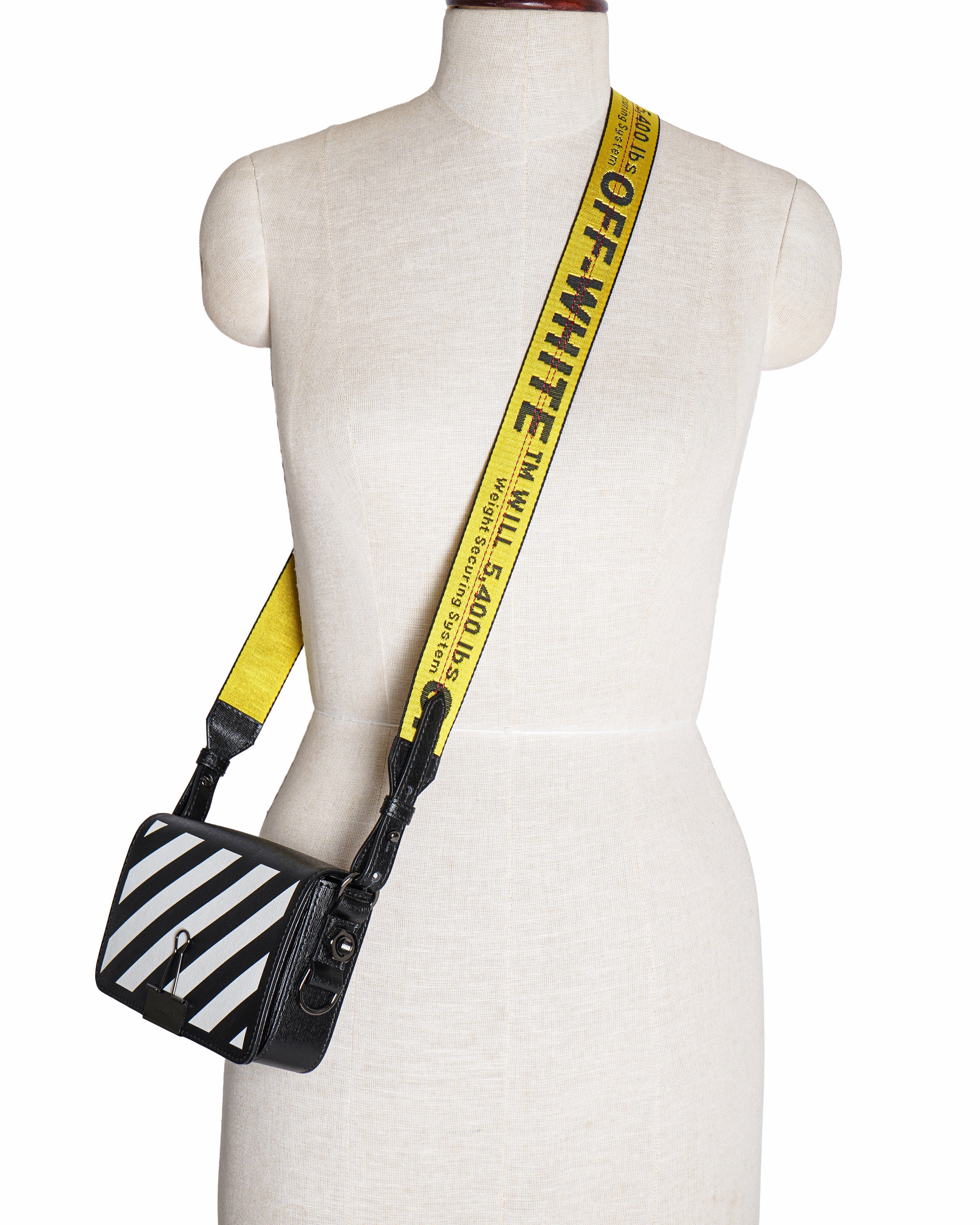 Off White Diag Binder Clip Crossbody Bag