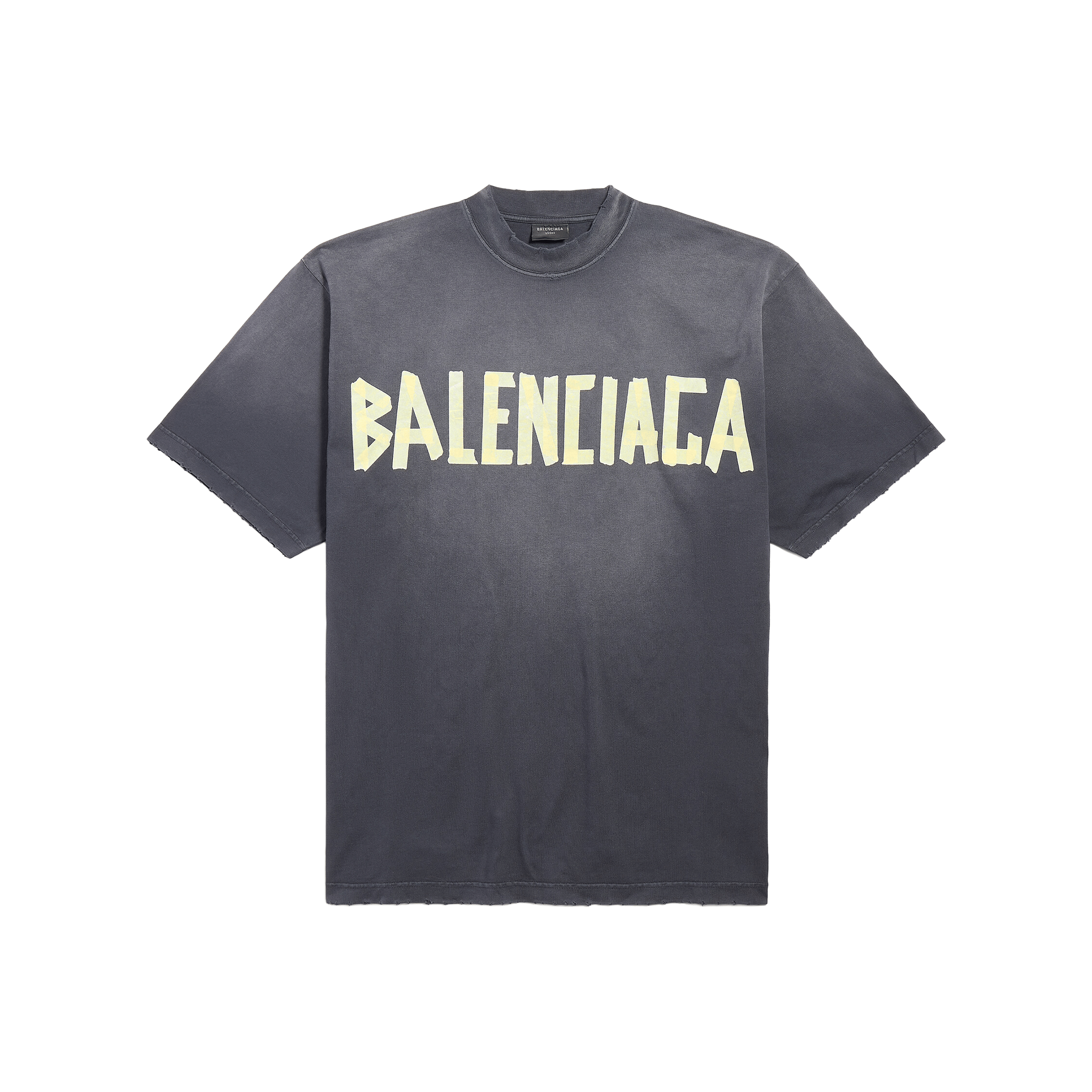 BALENCIAGA Tape Type Medium Fit T-Shirt Black Faded (SS25)
